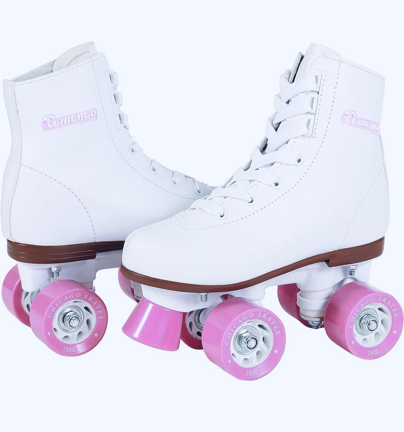 Chicago Rink Roller Skates for Girls & Boys - Durable Top Performance Indoor/Outdoor Use Skate Shoes with Padded Ankle Collar, Lace-Up & Velcro Strap - 54mm Urethane Wheels, Semi-Precision Bearings customer photo 2