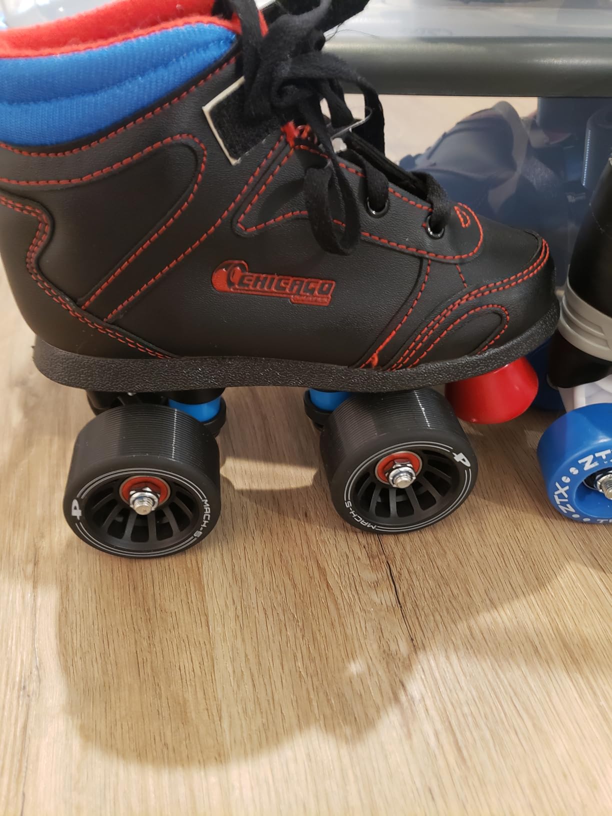 Chicago Skates Sidewalk Roller Skates - Durable, Top Performance Indoor/Outdoor Use Skate Shoes for Girls & Boys, High-Top Boot Safety Youth Quad Skates, 60mm PU Wheels, Adjustable Chassis & Trucks customer photo 2