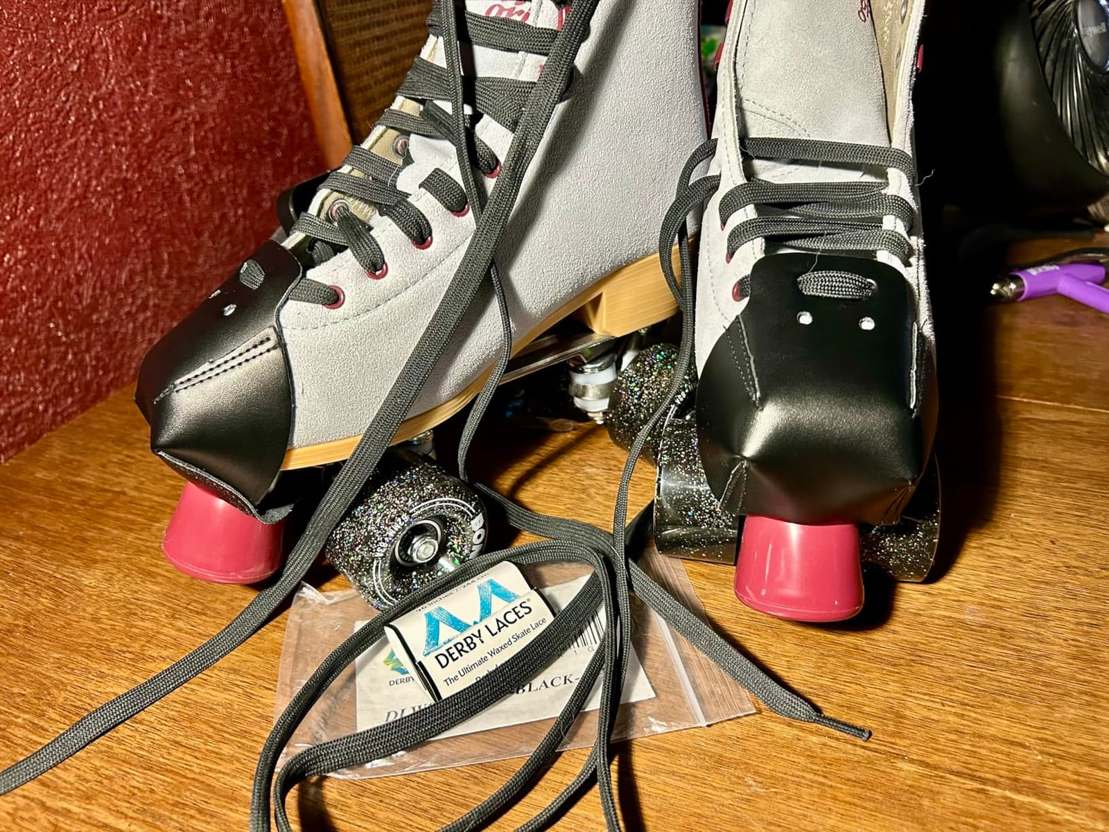 Derby Laces ORIGIN Solid Black Wide 10mm Hockey Style Waxed Lace for Skates, Roller Derby, Work Boots, and Hiking customer photo 2