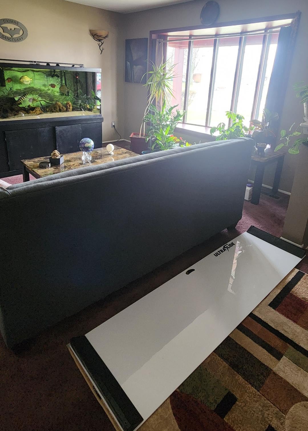 Slide Board for Exercise with Booties & Polish - Solid One-Piece Slide and Balance Board for Cardio & Home Workouts, Sports Core Exercise Equipment, Sliders for Working Out, Hockey Training, Cardio Equipment, Fitness SlideBoard with Non-Slip Grip Pads. Made In USA. customer photo 2