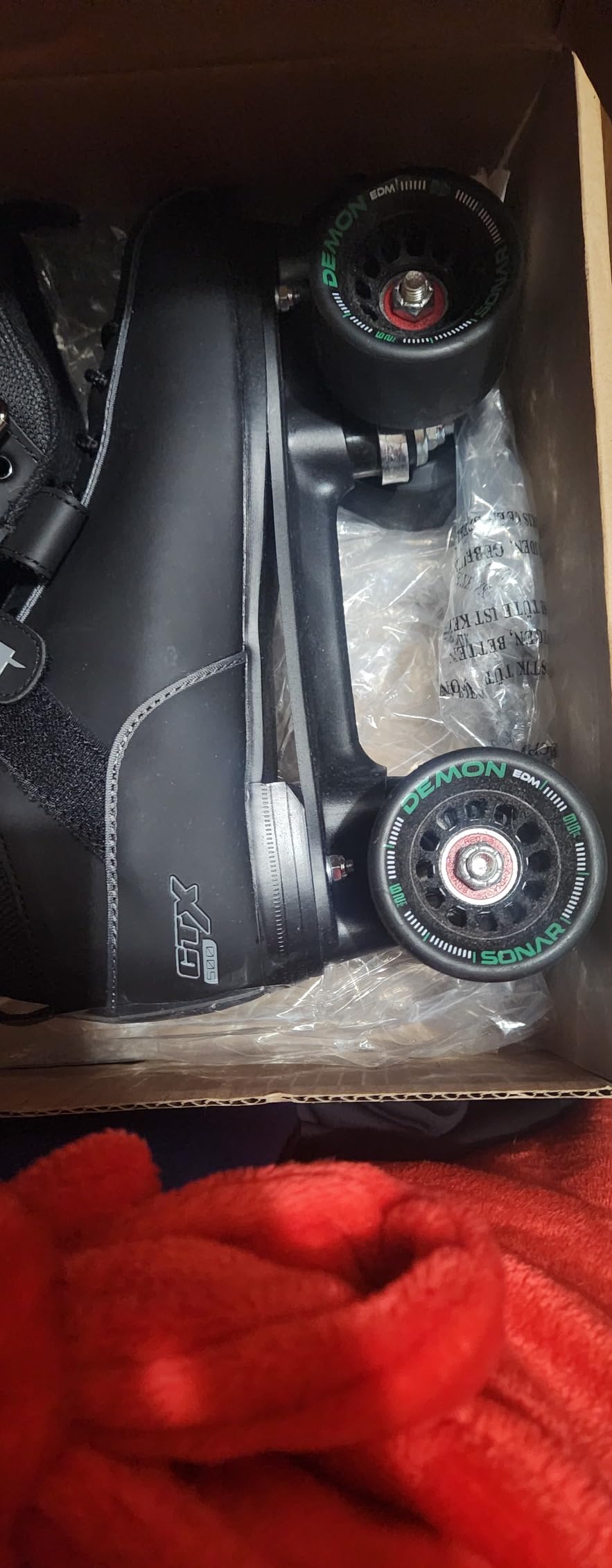 Riedell Demon EDM Roller Skate Wheels - 4 Pack of 43mm x 62mm Wheels | Purple 95A customer photo 1