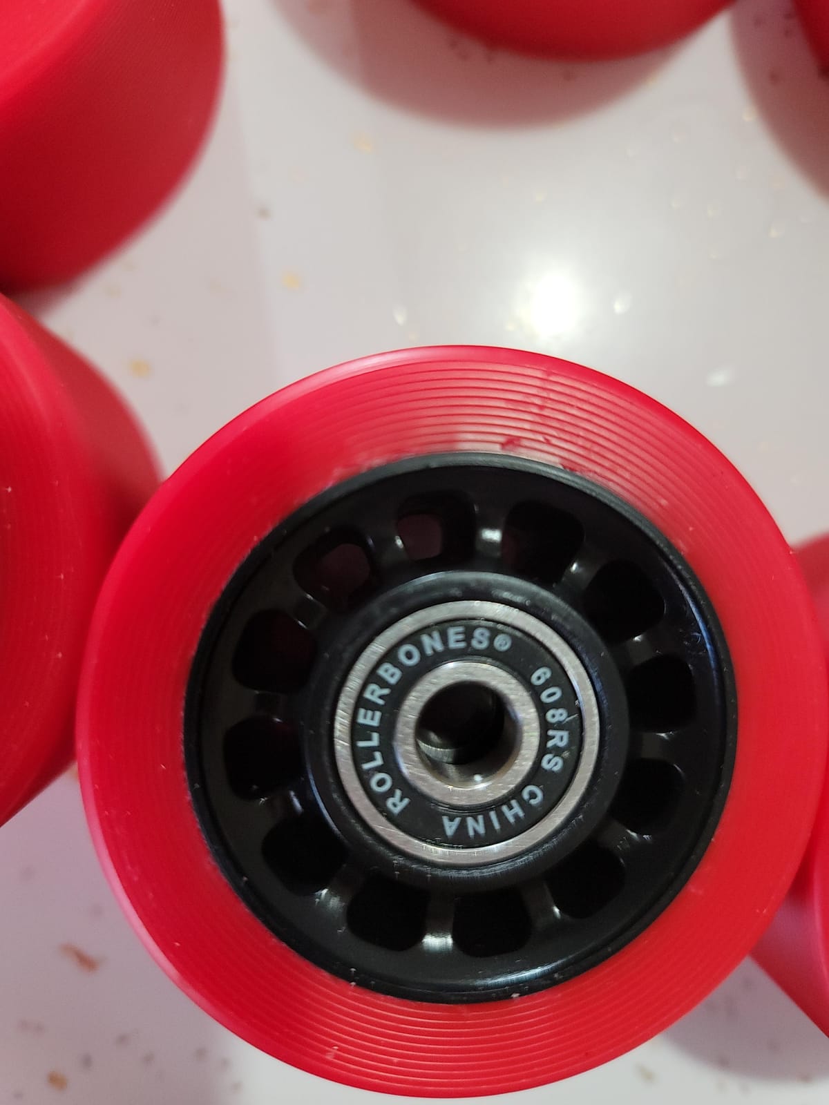 Riedell Demon EDM Roller Skate Wheels - 4 Pack of 43mm x 62mm Wheels | Purple 95A customer photo 2