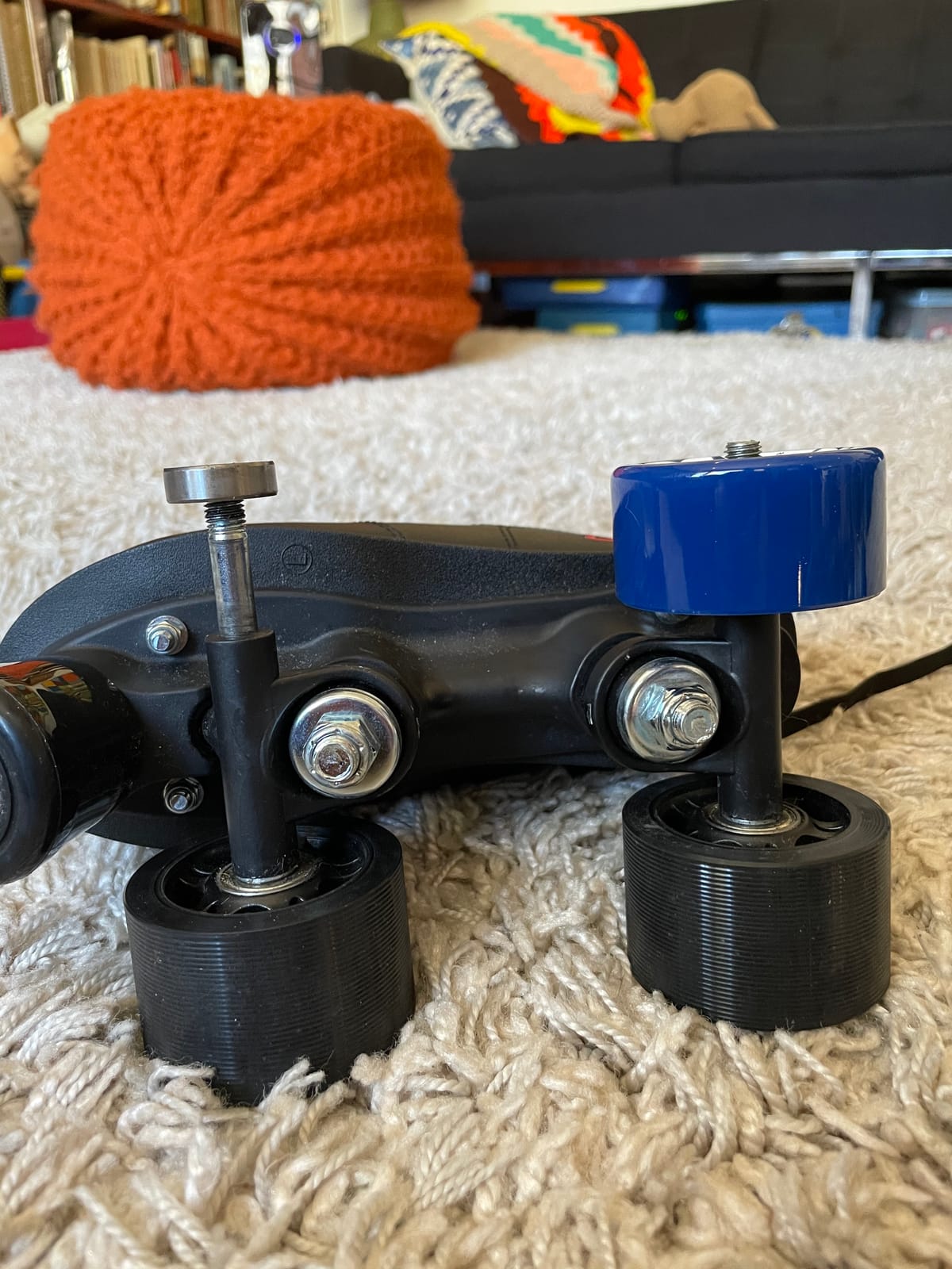 Rocket Roller Skates for Girls and Boys - Available in Adjustable or Fixed Sizes - Great Beginner Kids Quad Skates - Black (Size: Kids j13) customer photo 1