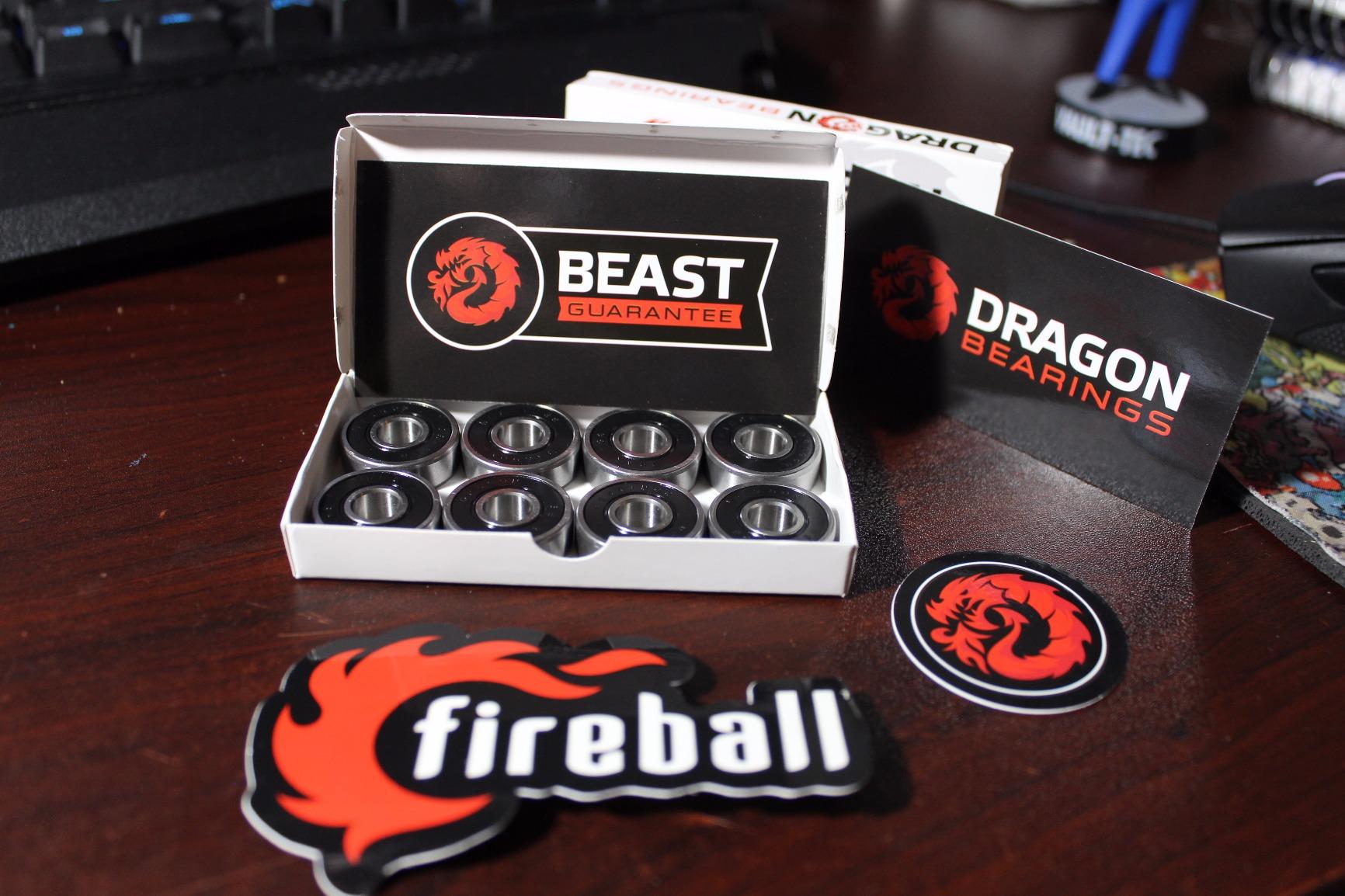 Fireball Dragon Skateboard Bearings Set 8 Pack - Fast 608 Longboard Bearings Set for Skateboards Inline & Roller Skates customer photo 2