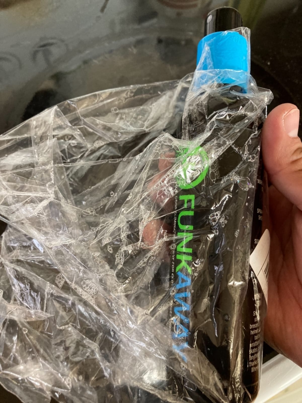 FunkAway Shoe & Gym Odor Eliminator Deodorizer Spray for Sneakers, 8 oz | Shoe deodorizer odor eliminator spray helps remove smells from shoes, skates, work boots, and hard-to-clean gear fast. customer photo 2