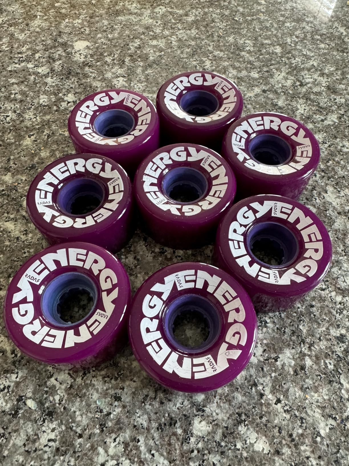 Radar Energy 57 - Roller Skate Wheels - 4 Pack of 78A 31mm x 57mm Quad Skate | Red customer photo 2