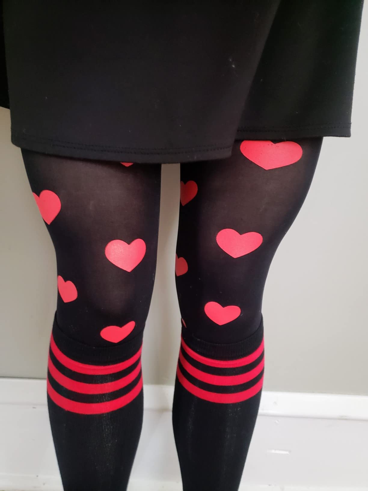 Women's Cotton Knee High Socks, 3 Pairs, Solid & Striped Colors customer photo 2