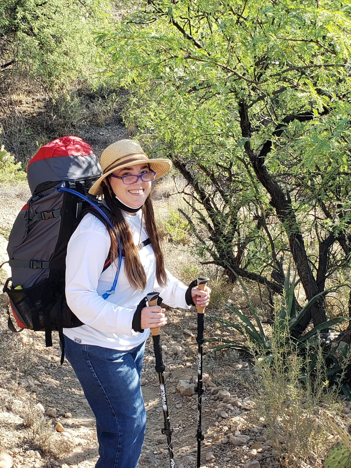 Foxelli Trekking Poles – Lightweight Collapsible Aircraft Grade Aluminum Hiking Poles with Cork Grips Quick Locks & All-Terrain Accessories – Pair of 2 customer photo 1