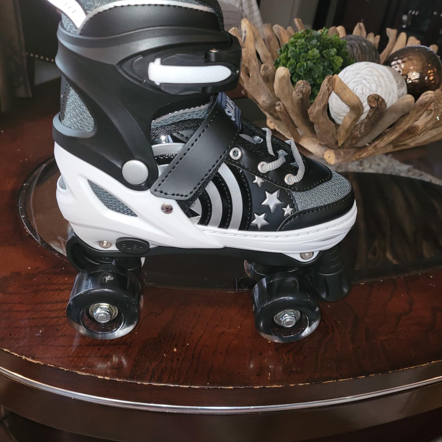 Rainbow Unicorn 4 Size Adjustable Roller Skates for Girls Boys for Kids Ages 3-5 5-8 6-12 Children Skates Indoor Outdoor customer photo 1