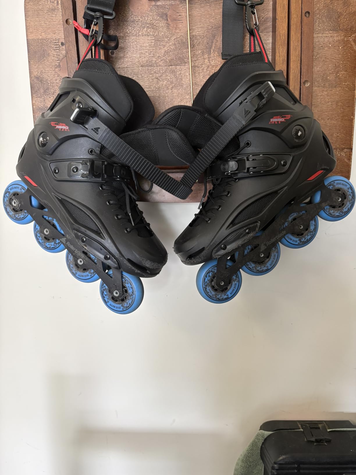 Inline Skate Wheels, Outdoor Asphalt Formula, 8-Pack | 85A SHR Roller Hockey Wheels with ABEC-9 Bearings and Floating Spacers Compatible with Roller Blades, Scooters, RipStiks, etc customer photo 1