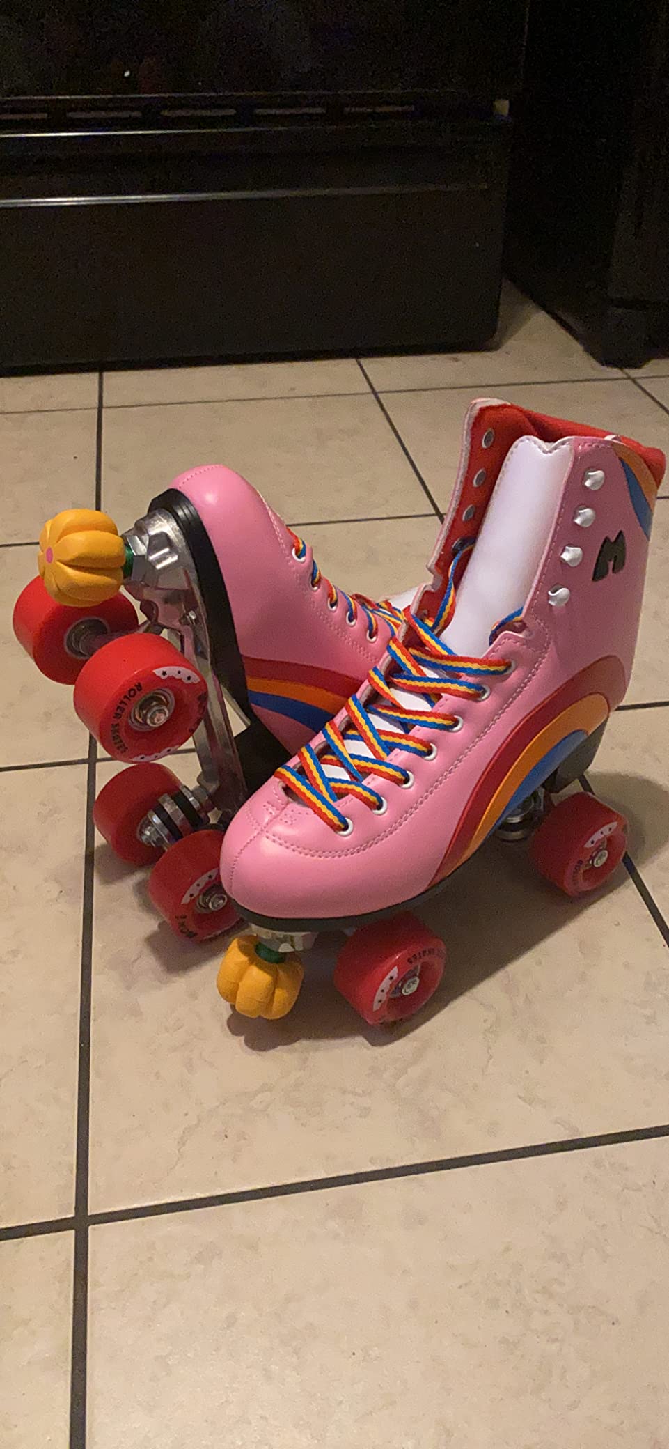 Moxi Rainbow Rider Roller Skates for Women - Beautiful, Durable, Supportive Rainbow Skates with Padded Lining, a Sturdy Plate, and Soft Outdoor Wheels customer photo 2