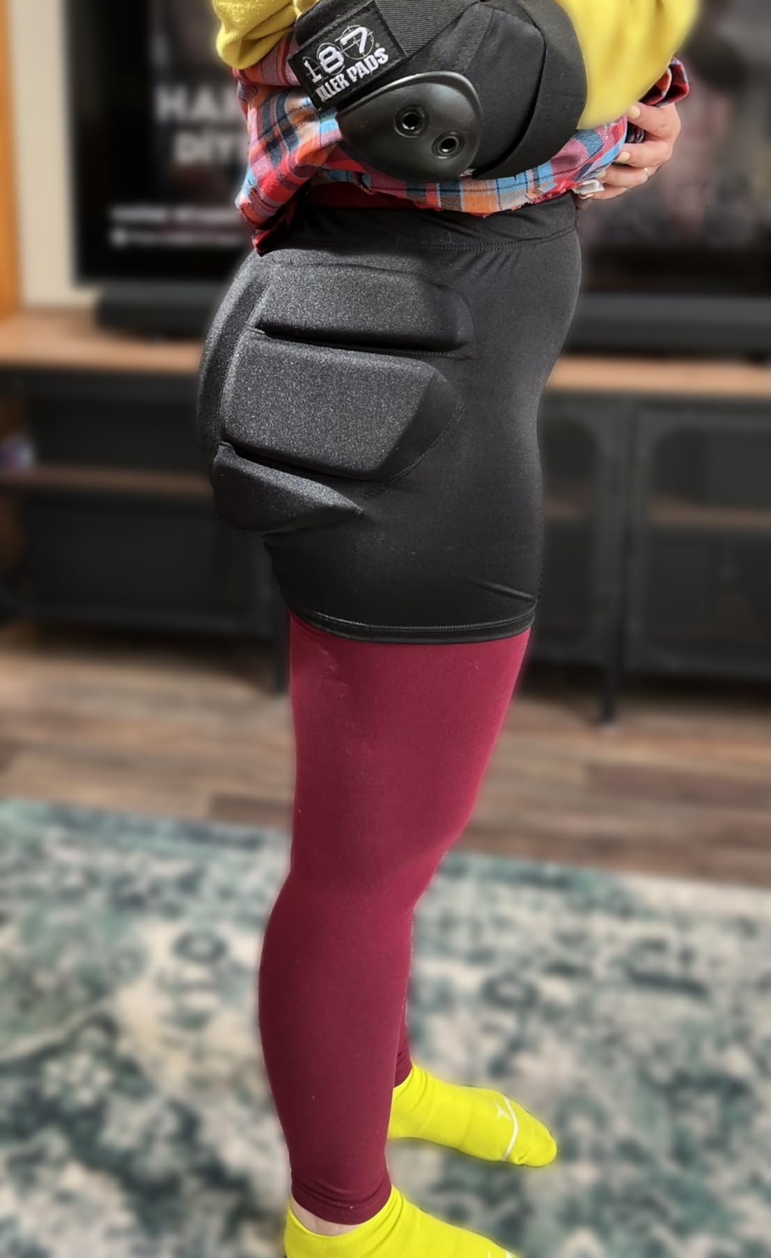 Padded Shorts Protective Crash Pants Tailbone Hip Butt Pad for Ice Figure Roller Skating Skateboarding Skiing Snowboarding customer photo 2