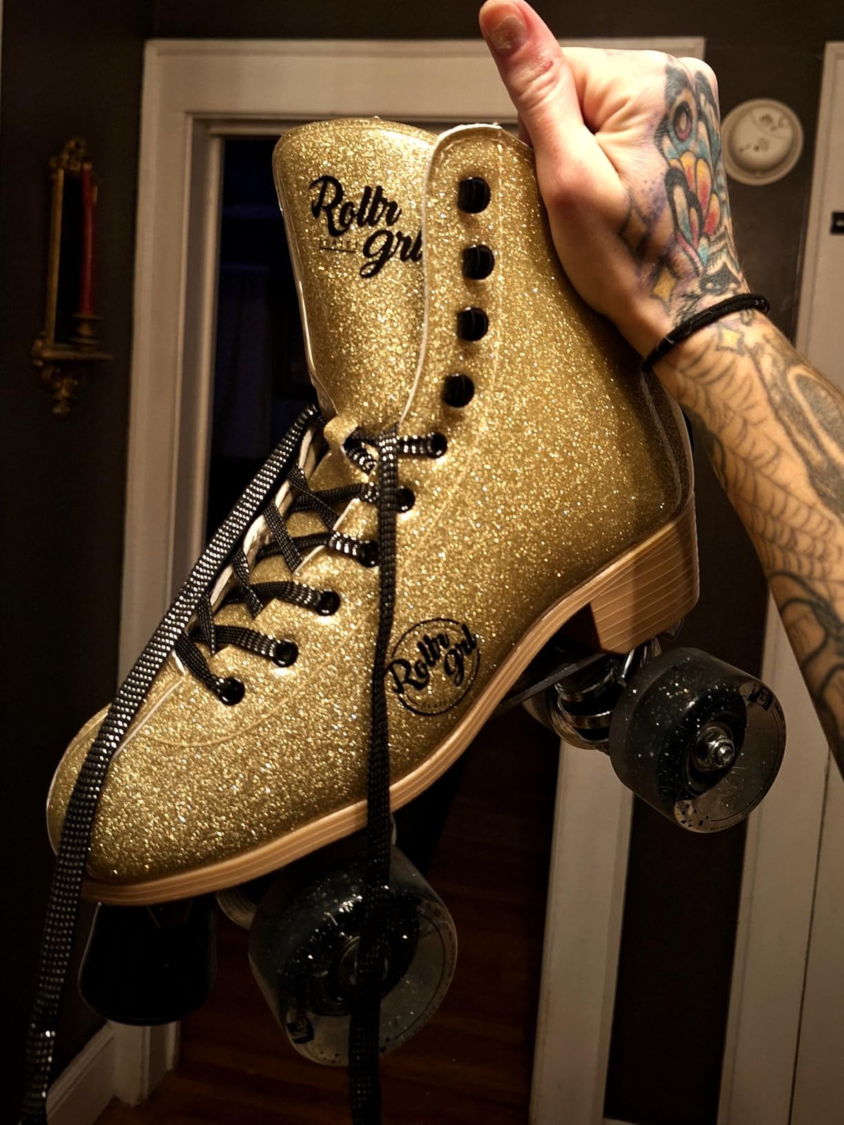 Rollr GRL Astra by Pacer, Freestyle Glitter Roller Skates for Women, Beginners and Intermediate, Indoor Outdoor Skates customer photo 2