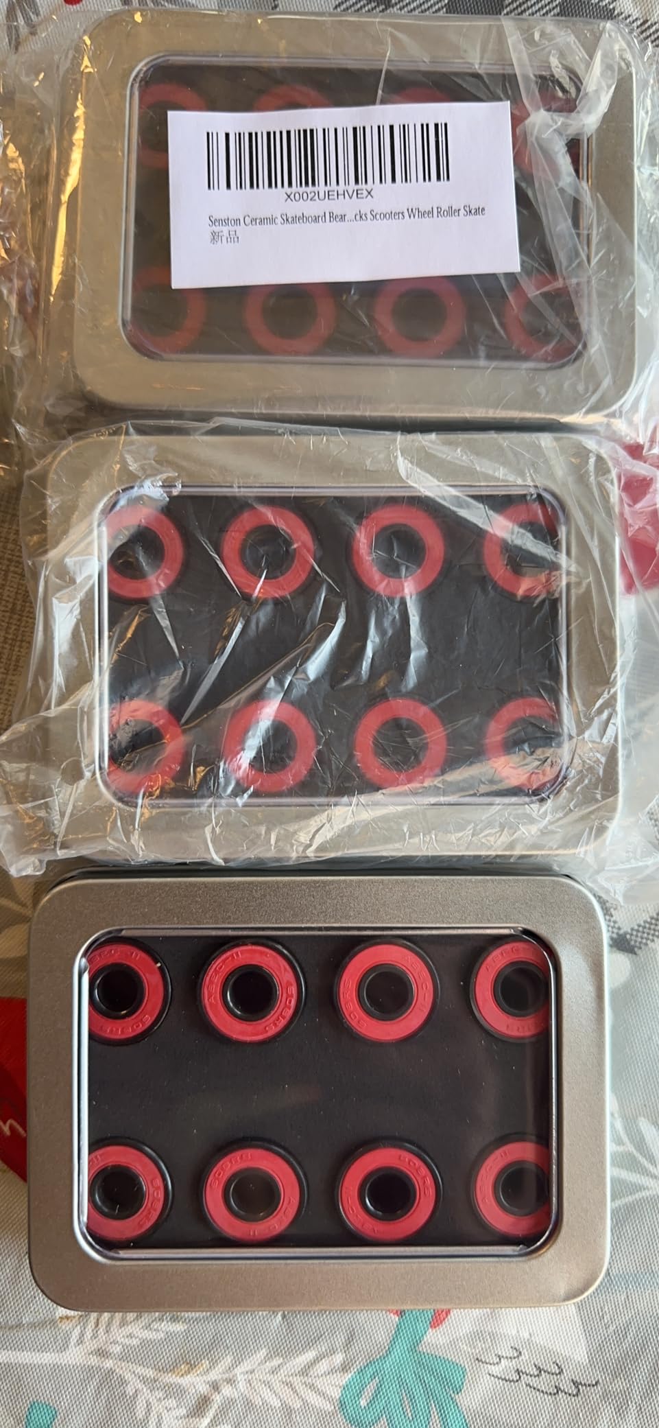 Senston Ceramic Skateboard Bearings High Speed Double Shielded 608 RS ABEC-11 8 Pack Set for Skateboard Trucks Scooters Wheel Roller Skate customer photo 2