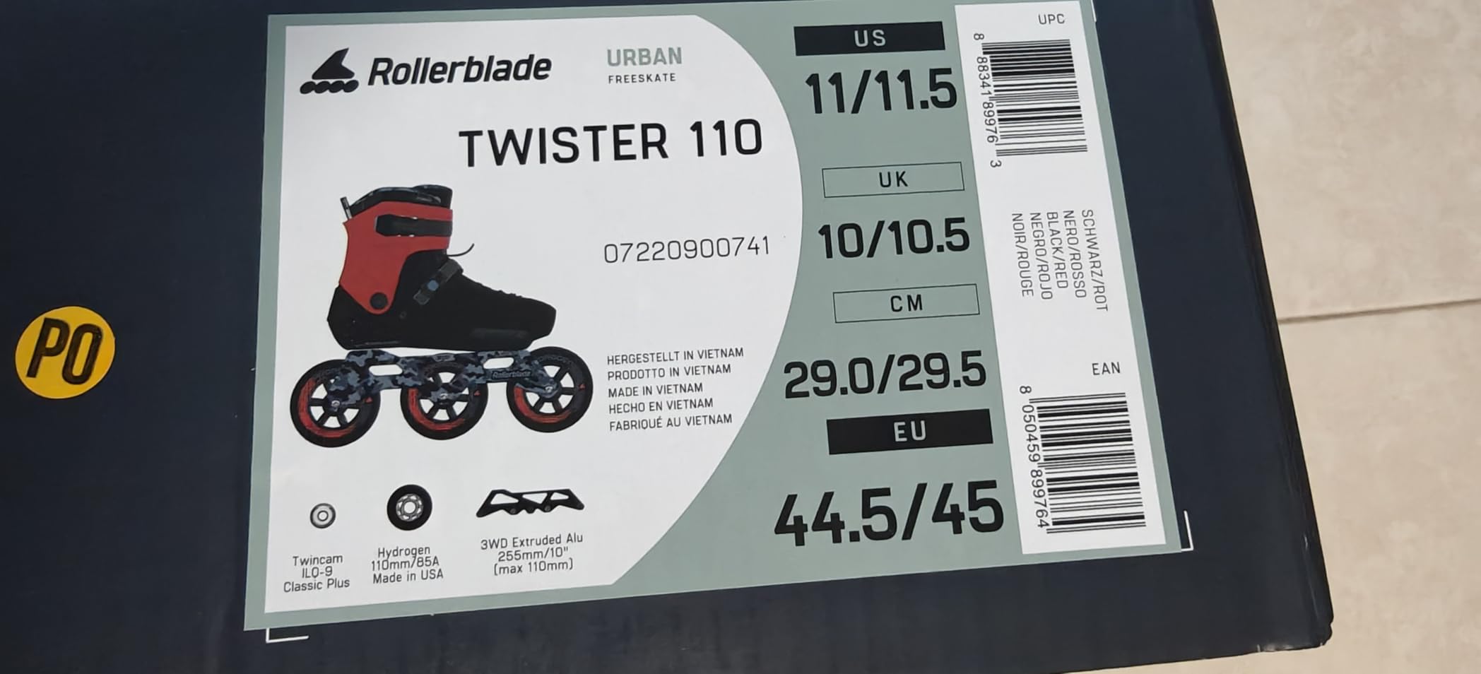 Rollerblade Twister 110 Unisex Adult Fitness Inline Skate, Black/Red, Urban Performance Inline Skates customer photo 2