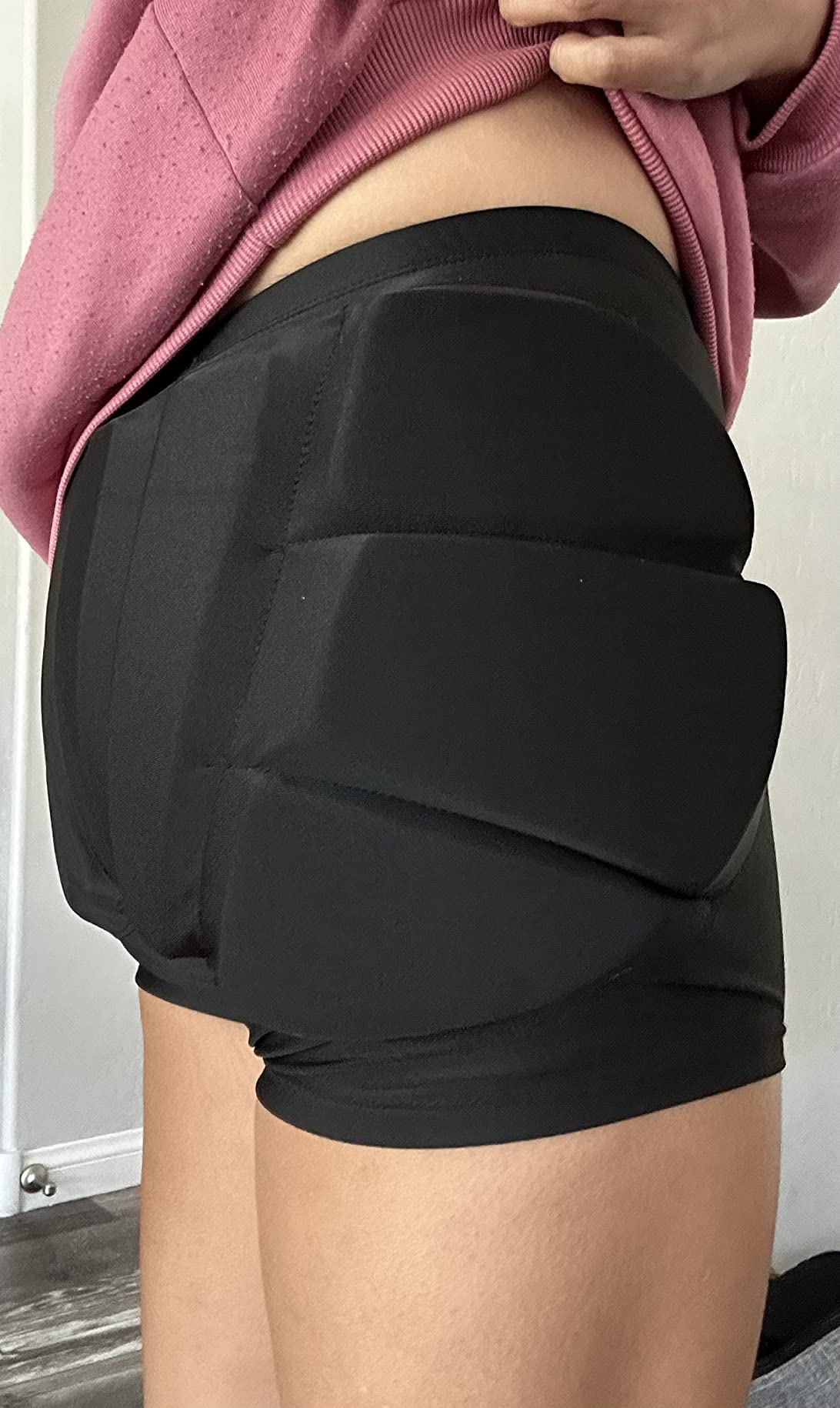 Kids Butt Pad Shorts for Skating Snowboarding Ski Hockey, Hip Tailbone Protective Padded Shorts for Youth Child customer photo 1