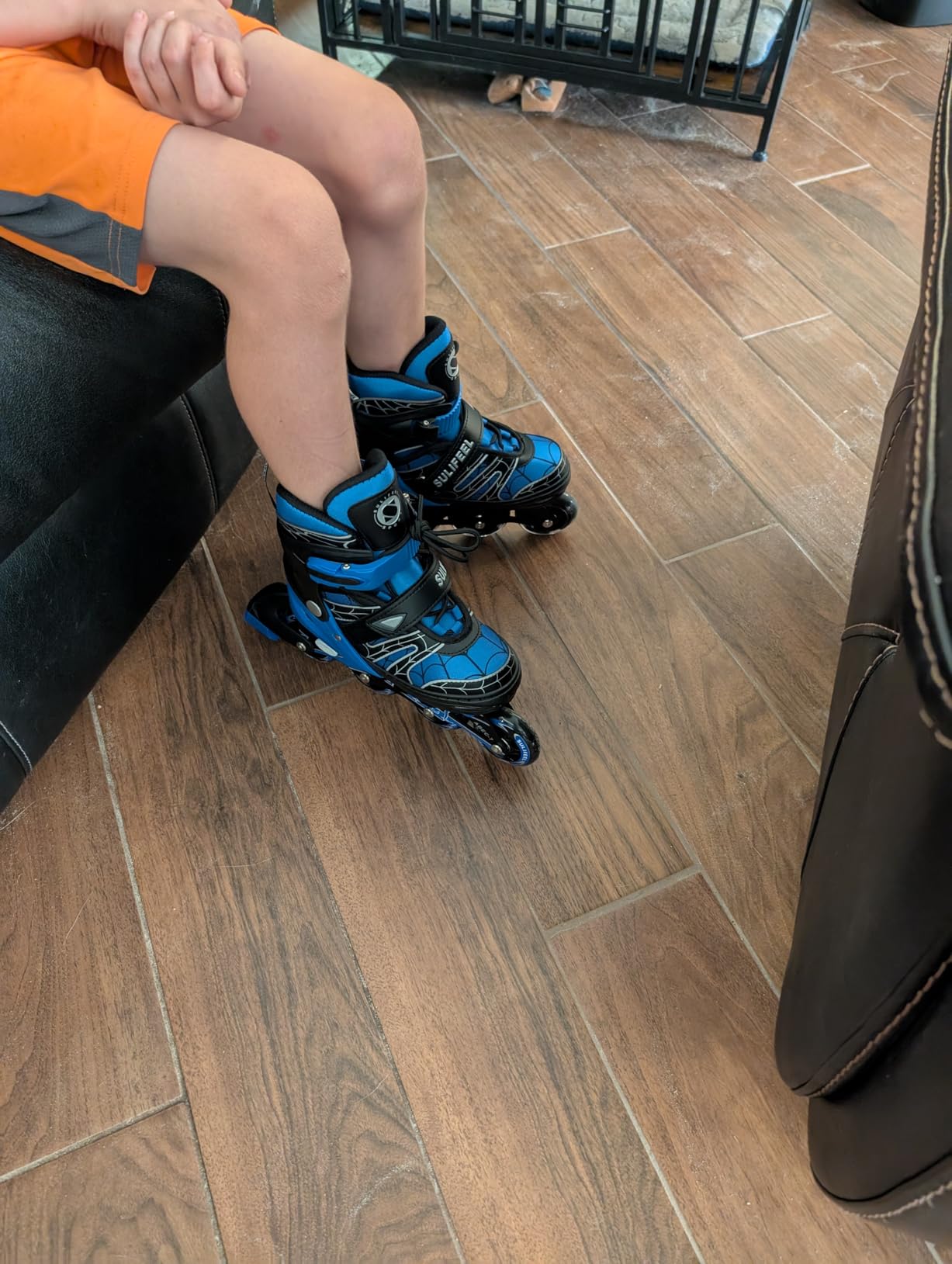 Rainbow Unicorn Inline Skates for Girls Boys 4 Size Adjustable Light up Wheels Skates for Kids Beginner customer photo 2