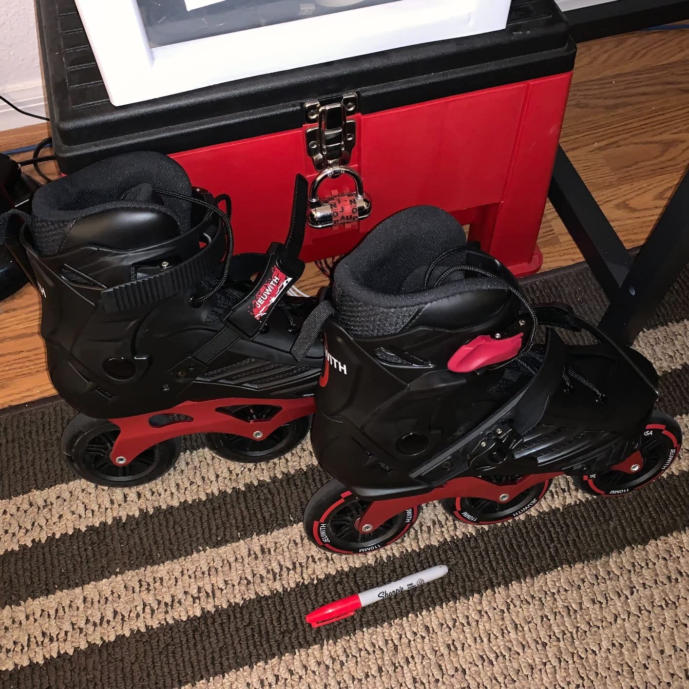 Inline Skates for Men Women, 3 Wheel Roller Skates Blades for Male Female, High Performance Fitness Inline Speed Racing Skates for Adult and Unisex customer photo 2