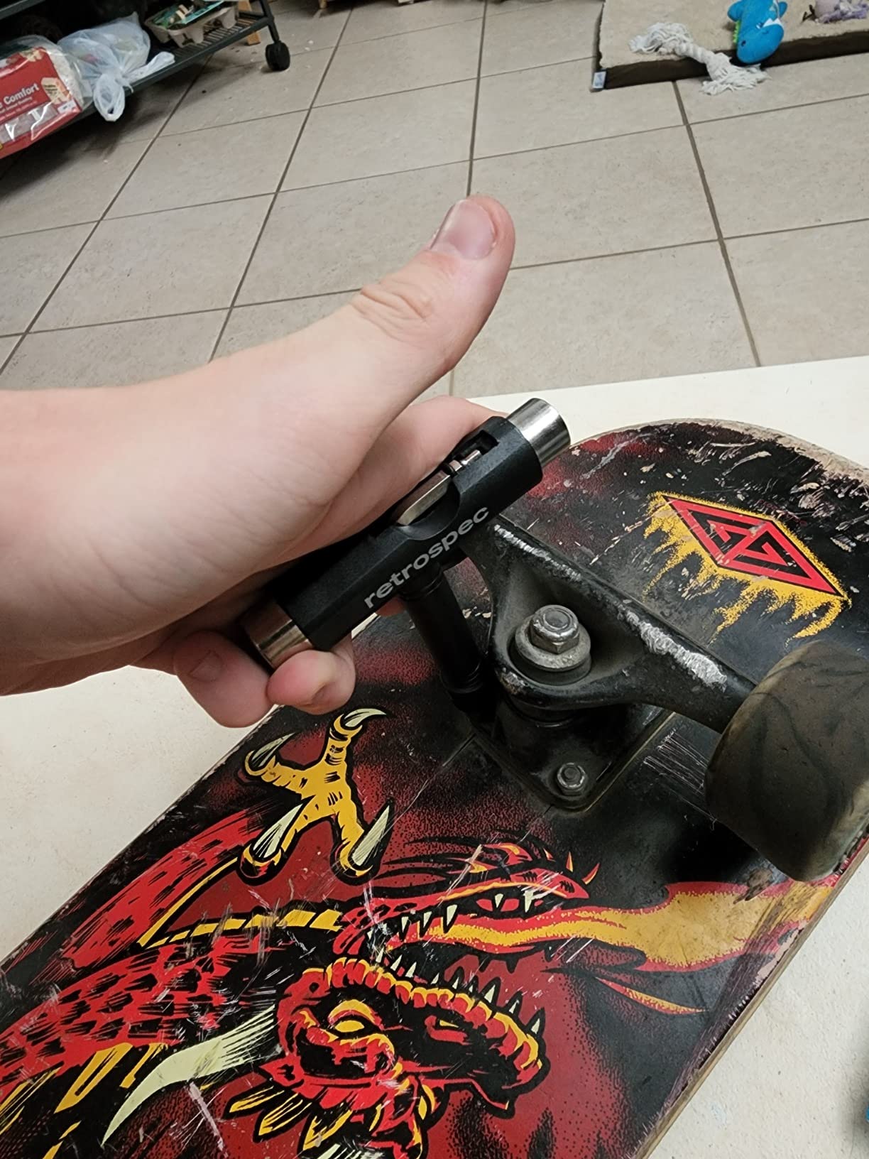 Retrospec Upkeep All-in-One Multi-Function Portable Skate Tool with 2-in-1 Allen Wrench & Phillips Head Screwdriver for Adjusting and Tightening Skateboard/Longboard Wheels, Trucks, and Kingpins customer photo 2