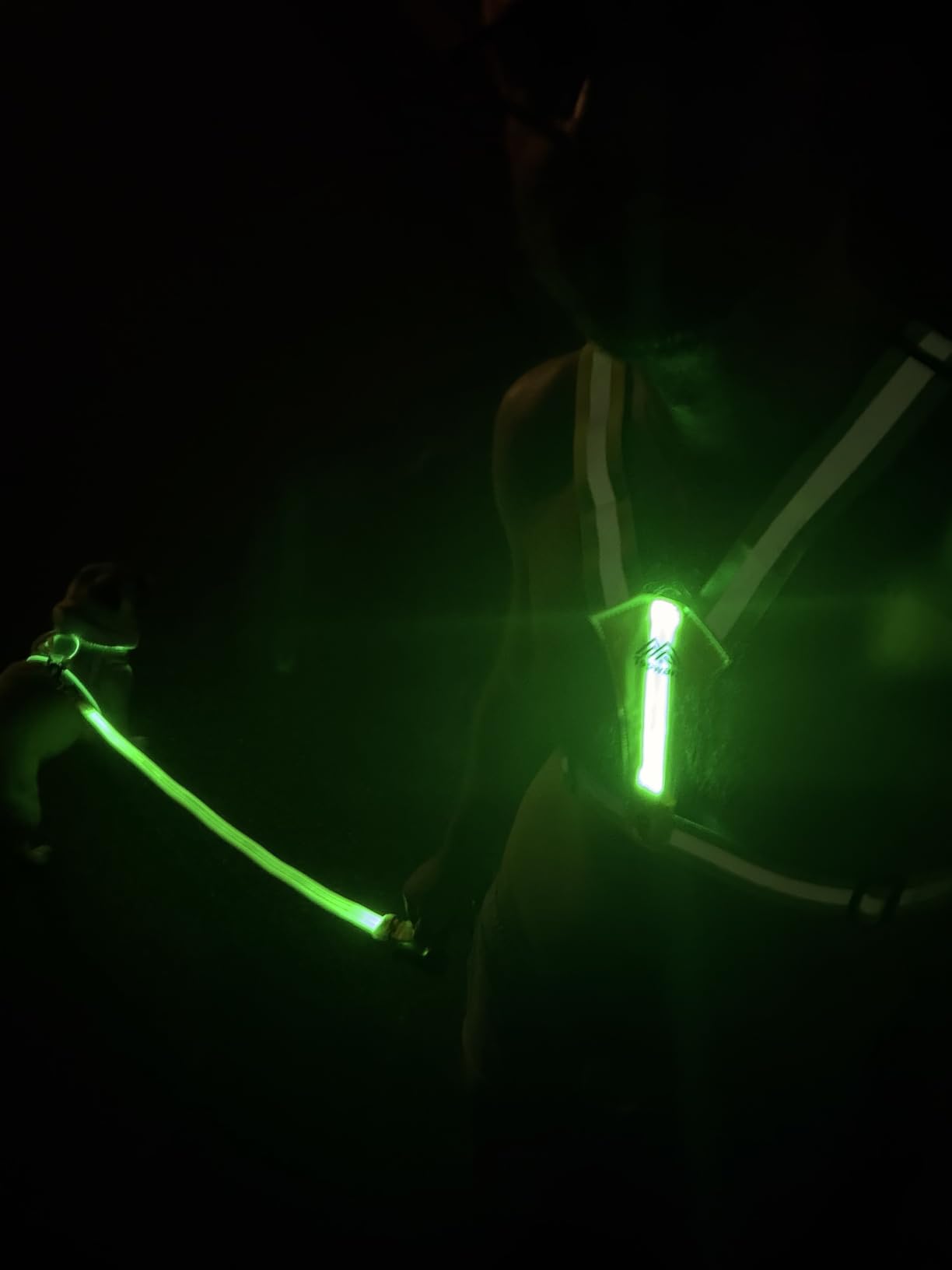 LED Reflective Vest Safety Gear, Light Up Vest for Night Walking Cycling, High Visibility Running Vest with Reflective Strips customer photo 2