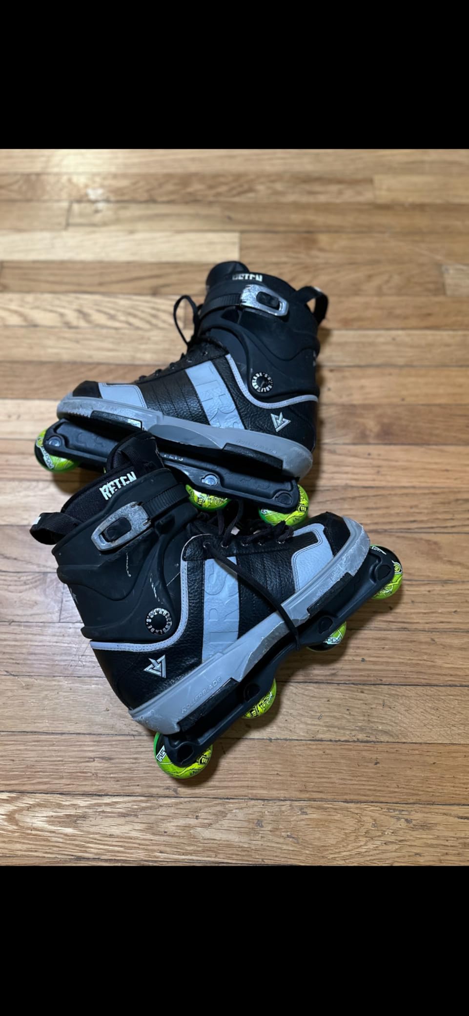 Eulogy Wheels Pro Eric Schrijn Retro Aggressive Inline Roller Skate Wheels Green 4pk customer photo 1