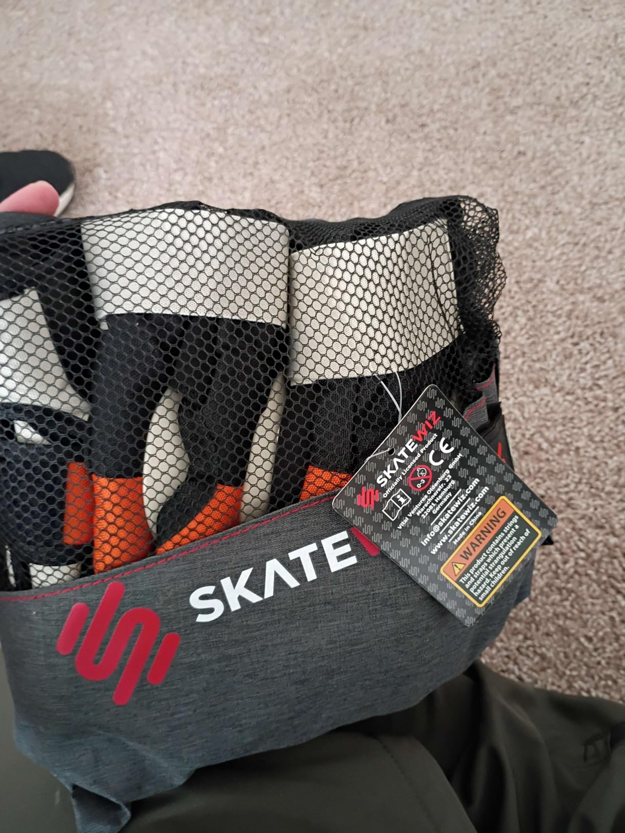Bike Knee Pads - Skateboard Safety Gear - Shield - Size M/L Orange - Skate & Skateboarding Wrist Guards for Skating Adult with Elbow Pads - Roller Skates, Inline Skates customer photo 1