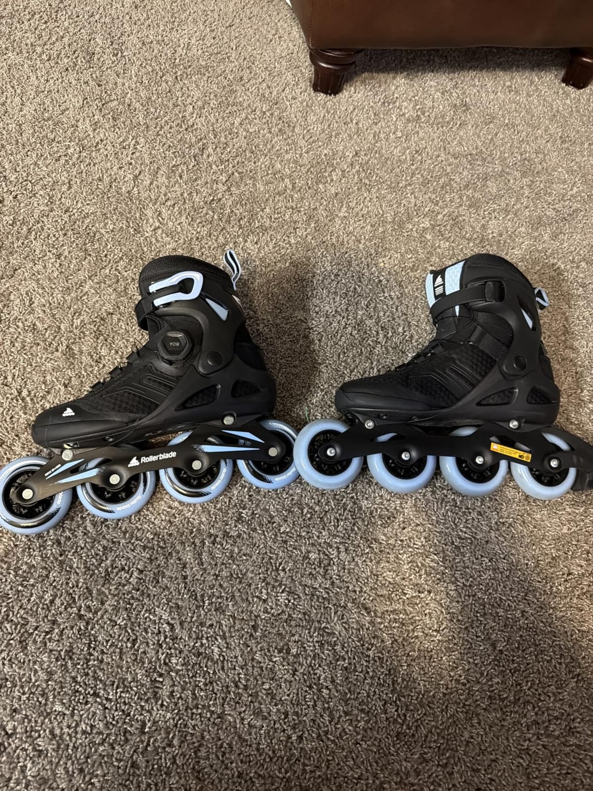 Rollerblade Macroblade 84 BOA Women's, Adult Fitness Inline Skate, Black & Powder Blue, Performance Inline Skates customer photo 1