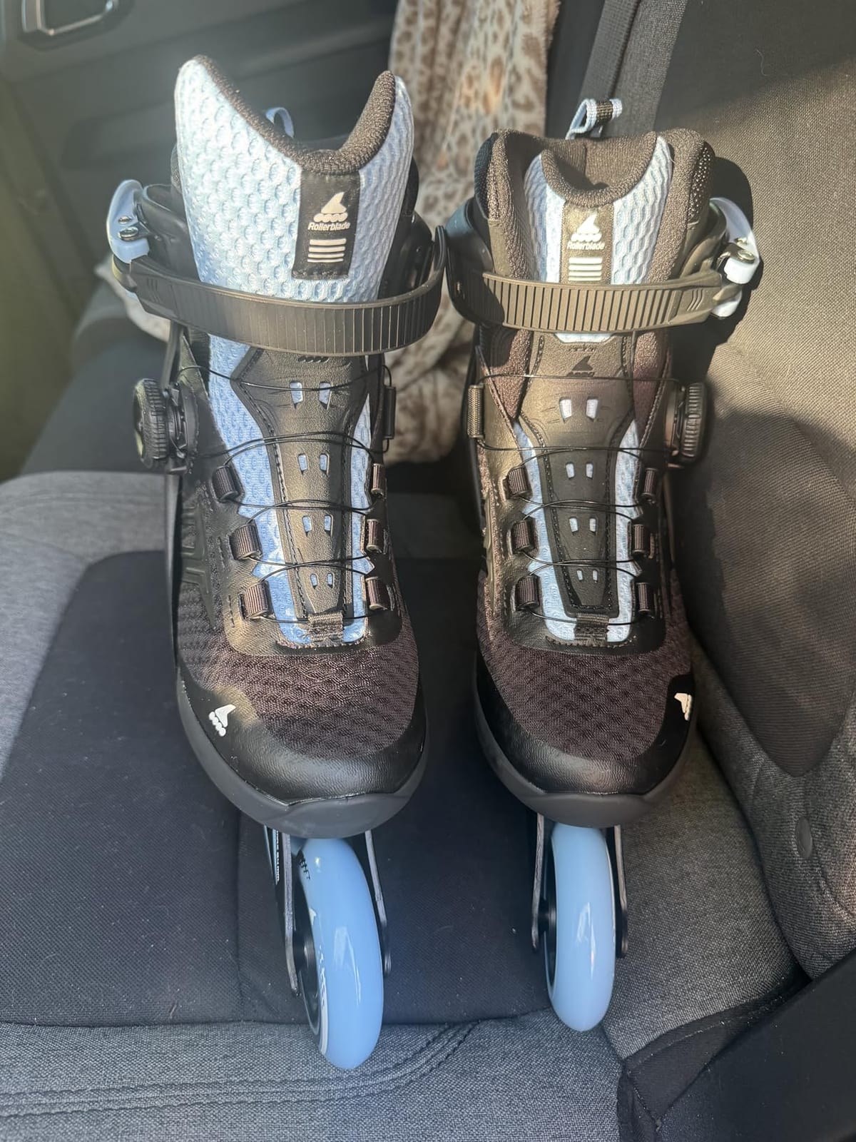 Rollerblade Macroblade 84 BOA Women's, Adult Fitness Inline Skate, Black & Powder Blue, Performance Inline Skates customer photo 2