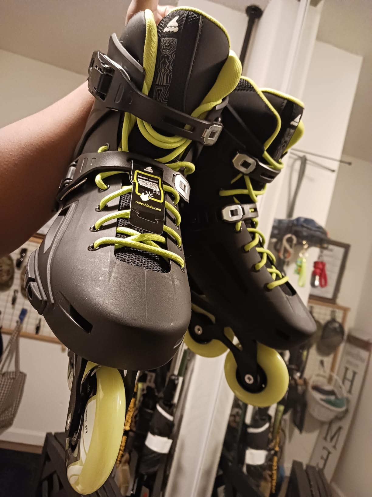 Rollerblade Lightning Men's Urban Inline Skate, Black and Lime customer photo 2