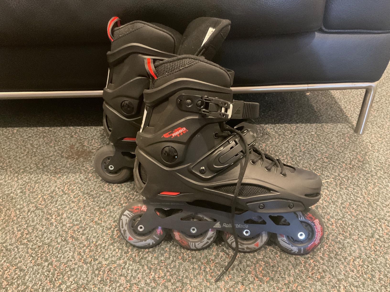 Rollerblade RB 80 Men's Urban Inline Skate, Black and Red customer photo 2