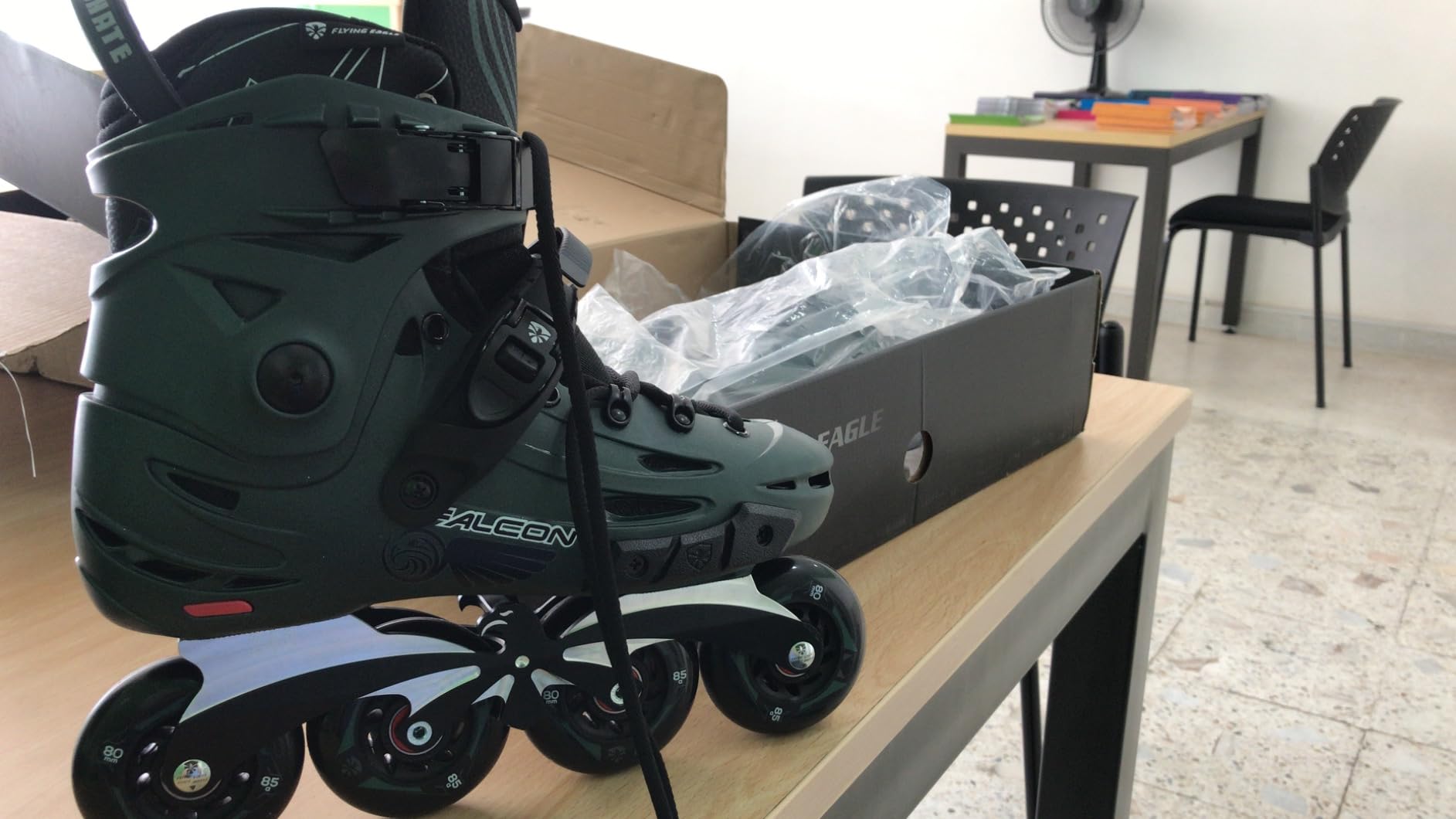 FlyingEagle F6 Falcon Pro Unisex Inline Roller Skates, 11 Size Options | Hard Boot Support, Replaceable Side Protector, Rockerable Axles, CNC 6000 Aluminum Frame, 85A SHR Wheels, ABEC-7 Bearings customer photo 2
