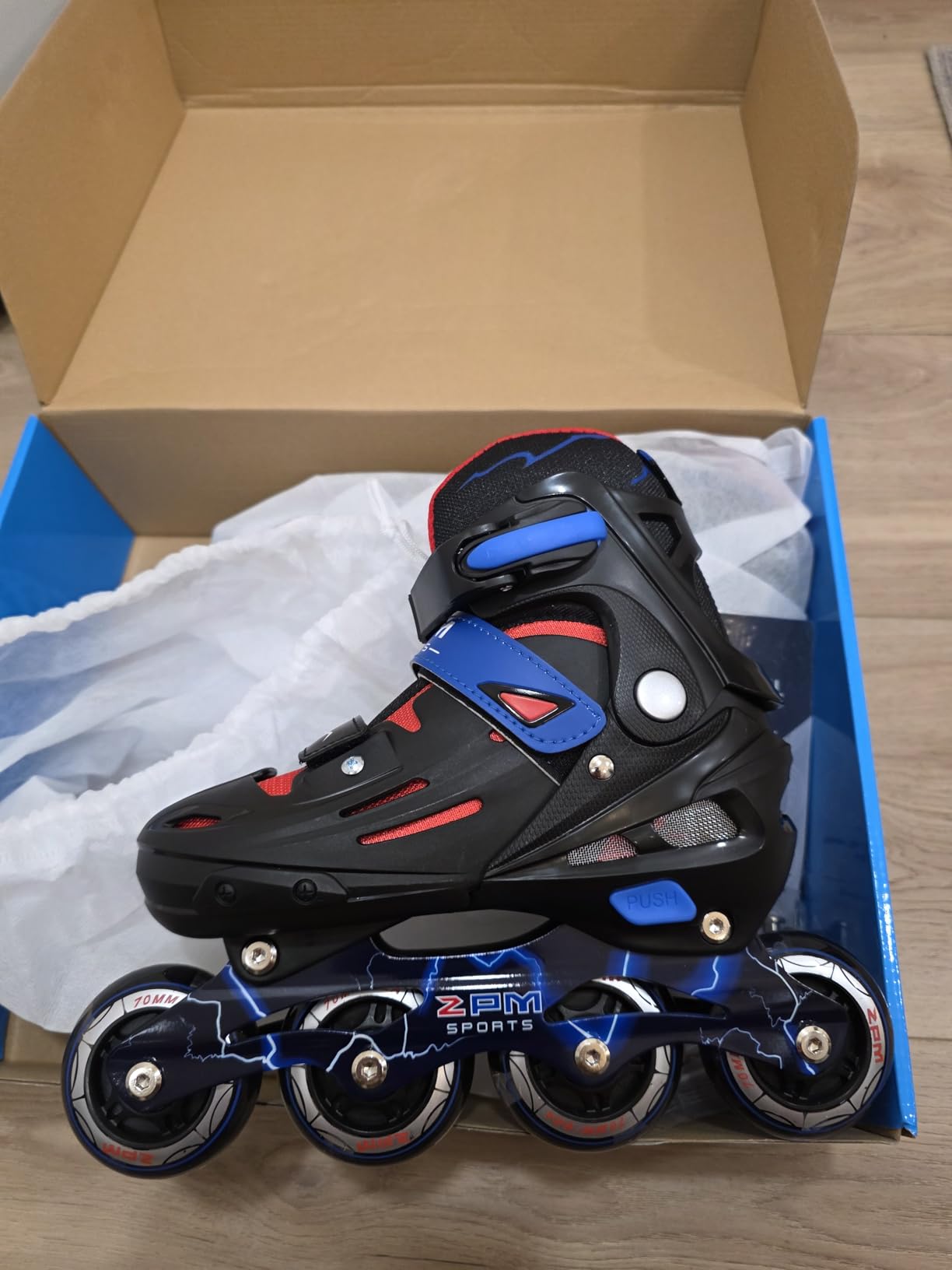 2PM SPORTS Inline Skates for Kids Boys Girls Ages 5-8 8-12 3-5 4-8 6-12 with Light Up Wheels, Adjustable Children's Roller Skates Blades for Toddler Beginner Youth Indoor Outdoor customer photo 2