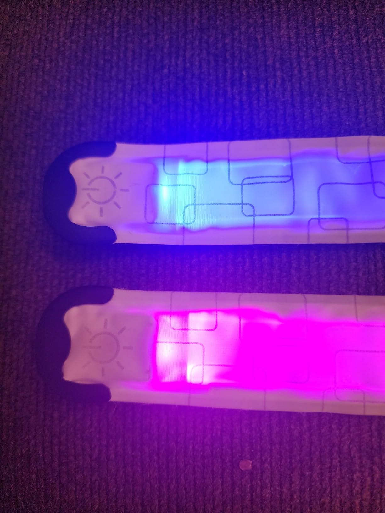 Fitense Rechargeable LED Armband 2-Pack, High Visibility Running Gear for Night Safety, 5 Colors & 3 Modes Light Up Wristbands for Night Walking, Cycling, Running Gift for Women Men Kids,White customer photo 1