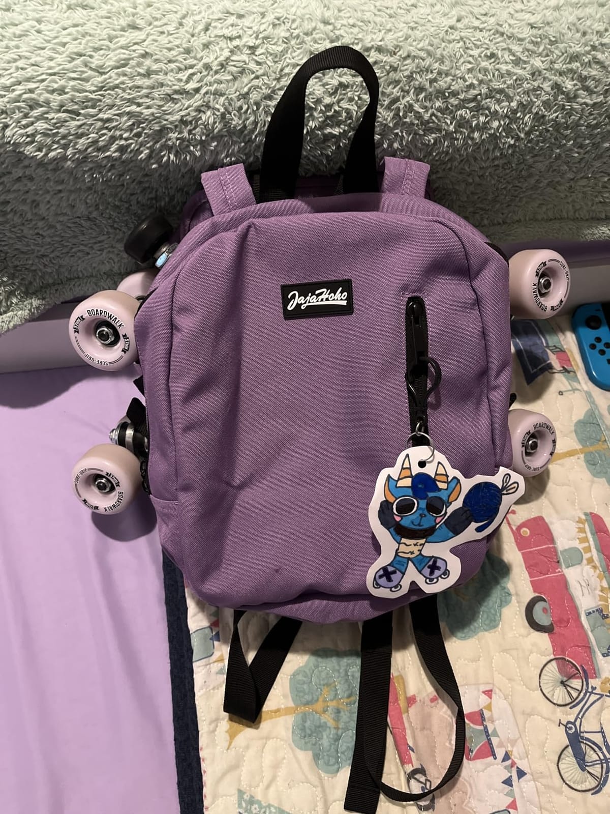 JajaHoho Roller skates bags for Women Men, Multi-functional Sports Backpack for Rollerskates, Ice skates, Inline skates customer photo 1