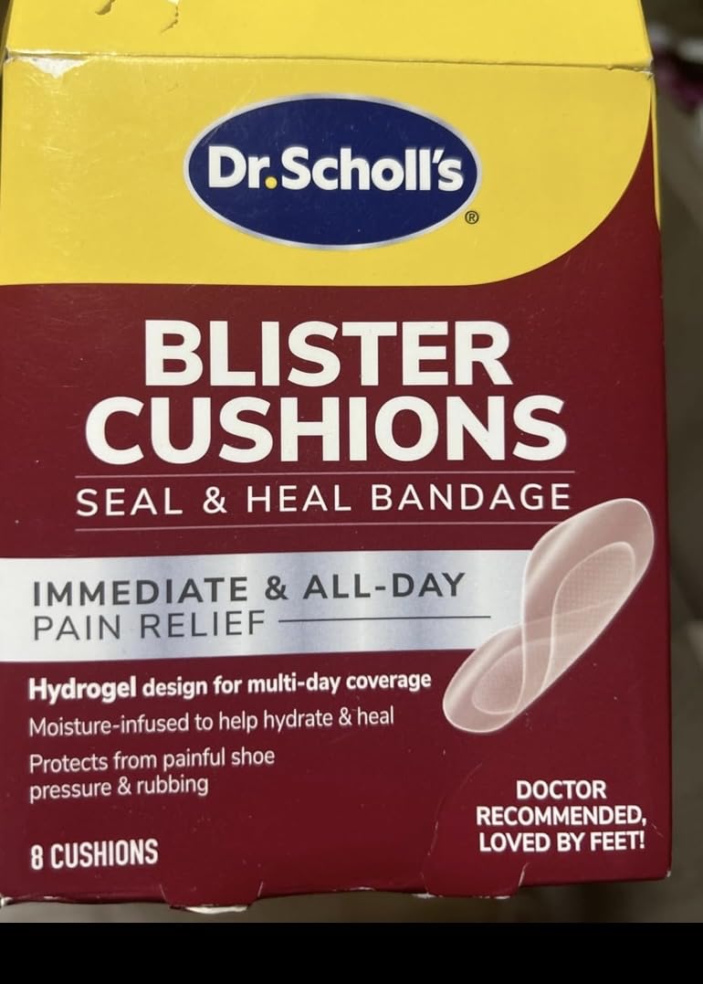 Dr. Scholl's Blister Cushions Seal & Heal Bandage for Feet, Toes, Heels & Hands, 12 ct - Blister Prevention Pads, Hydrogel Technology Protects from Painful Shoe Pressure & Rubbing, Water-Resistant customer photo 1