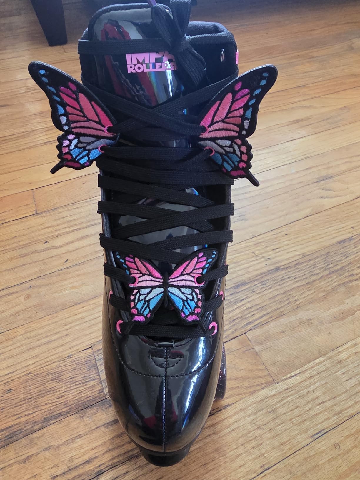 Embroidered Butterfly Shoe Charms for Sneakers, Roller Skates, Ice Skates, Stylish Shoe Decoration Gift for Women and Girls customer photo 1