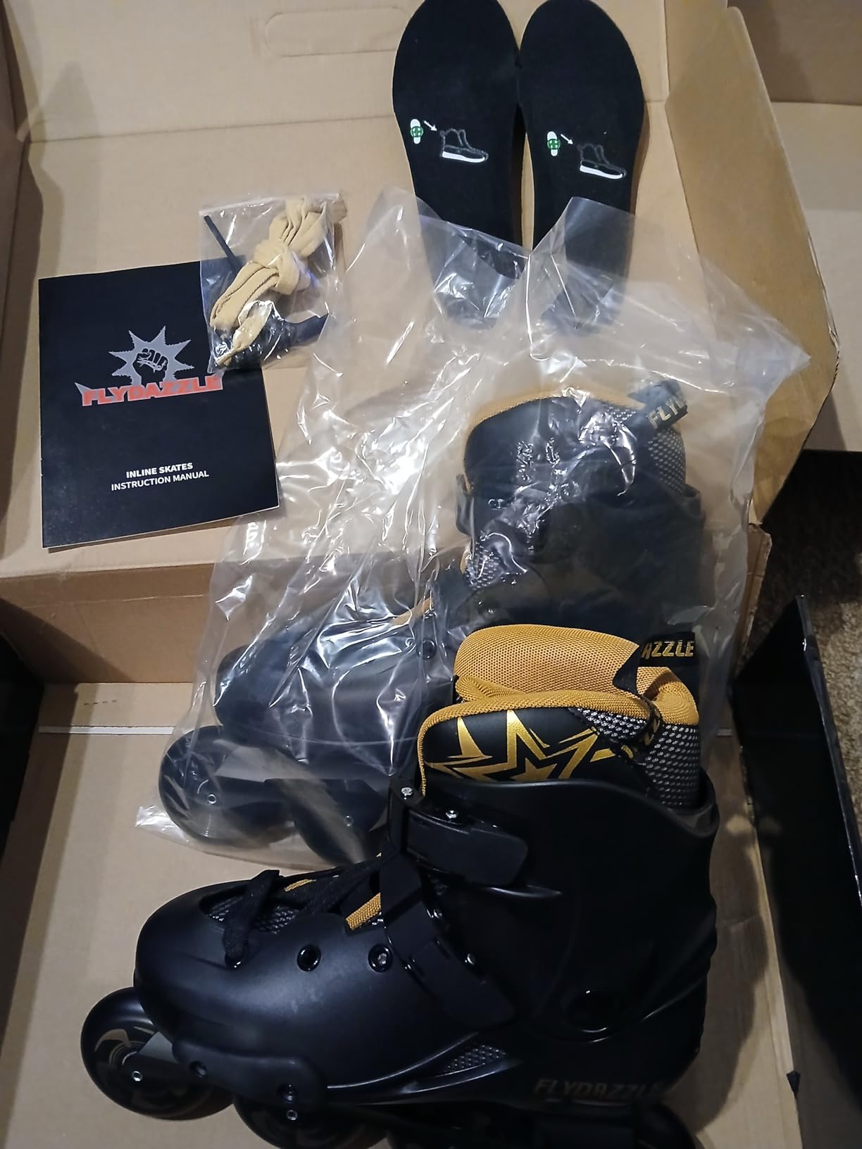 Inline Skates for Men Urban - Freeride Slalom City Street Skating, Hard Boot ABEC-9 Bearing Ankle Support, Bonus Insoles Laces customer photo 2
