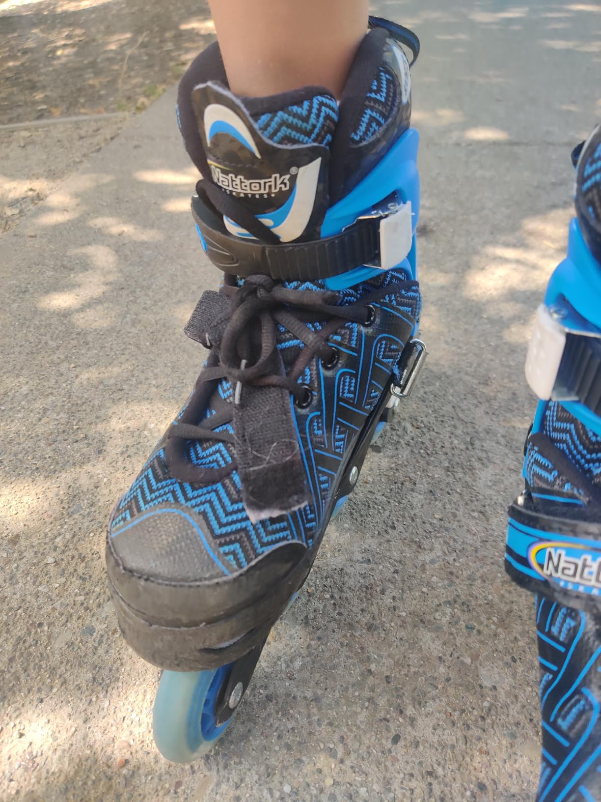 Nattork Adjustable Inline Skates for Kids Boys & Girls, Blue Black Red with Light up Wheels, Youth Blade Roller Skating for Beginners Ages 3-15 customer photo 1