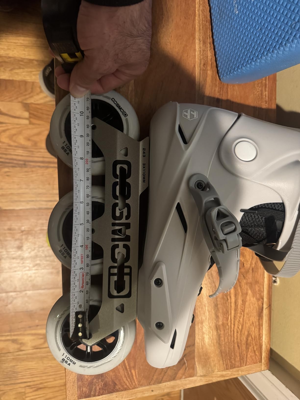 TT3 High Performance Adult Inline Skate for Women & Men | Roller Skates Blades 3 Wheels 110mm/100mm Metal Frame, Indoor Outdoor and Fitness Grey, Size 5-13 customer photo 2