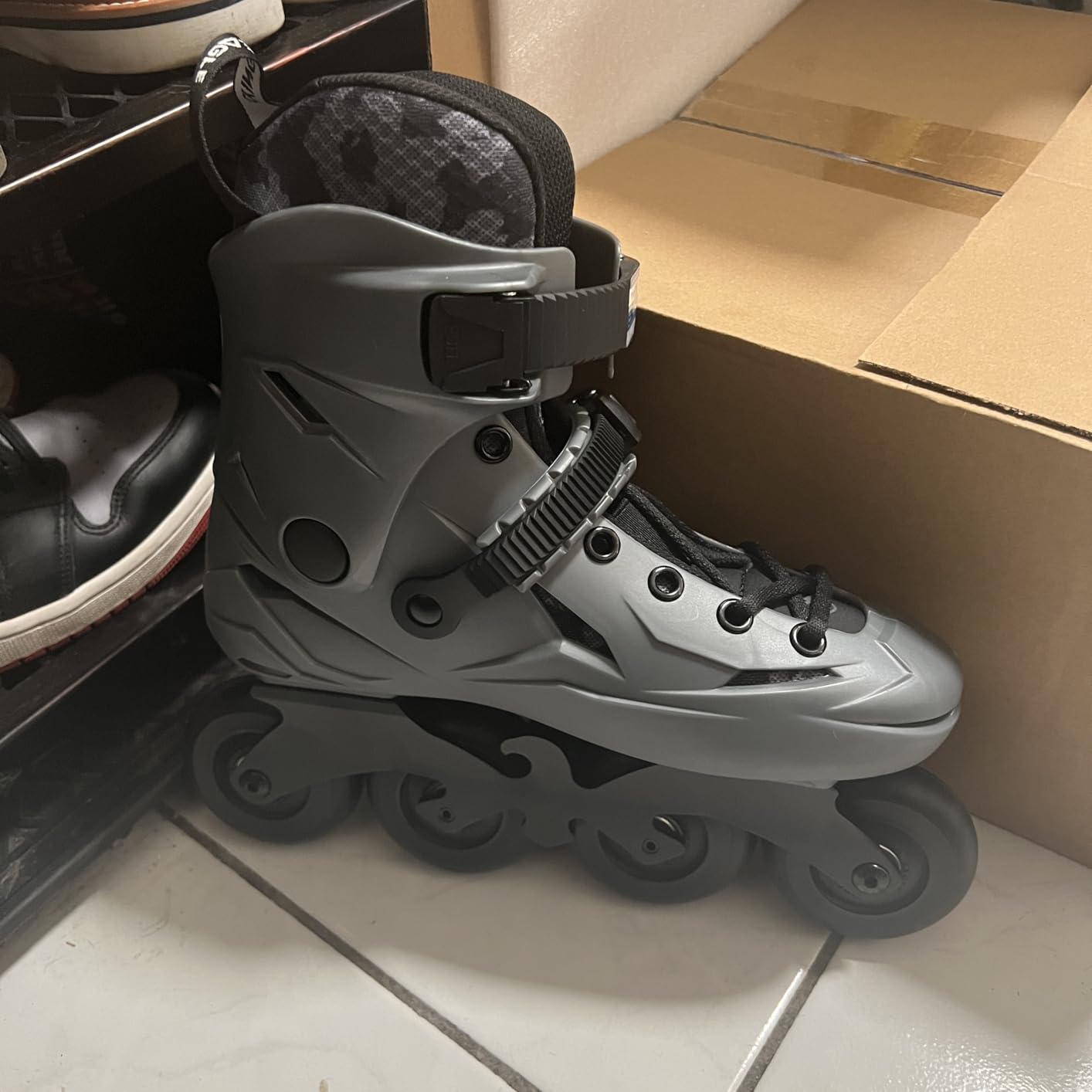 FlyingEagle X3 Shrike Unisex Inline Roller Skates Outdoor, 11 Size Options | Shock Absorber, EGO Lite Aluminum Frame, Rockerable Axles, 85A Wheels, ABEC-7 Bearings, Urban Fitness customer photo 1
