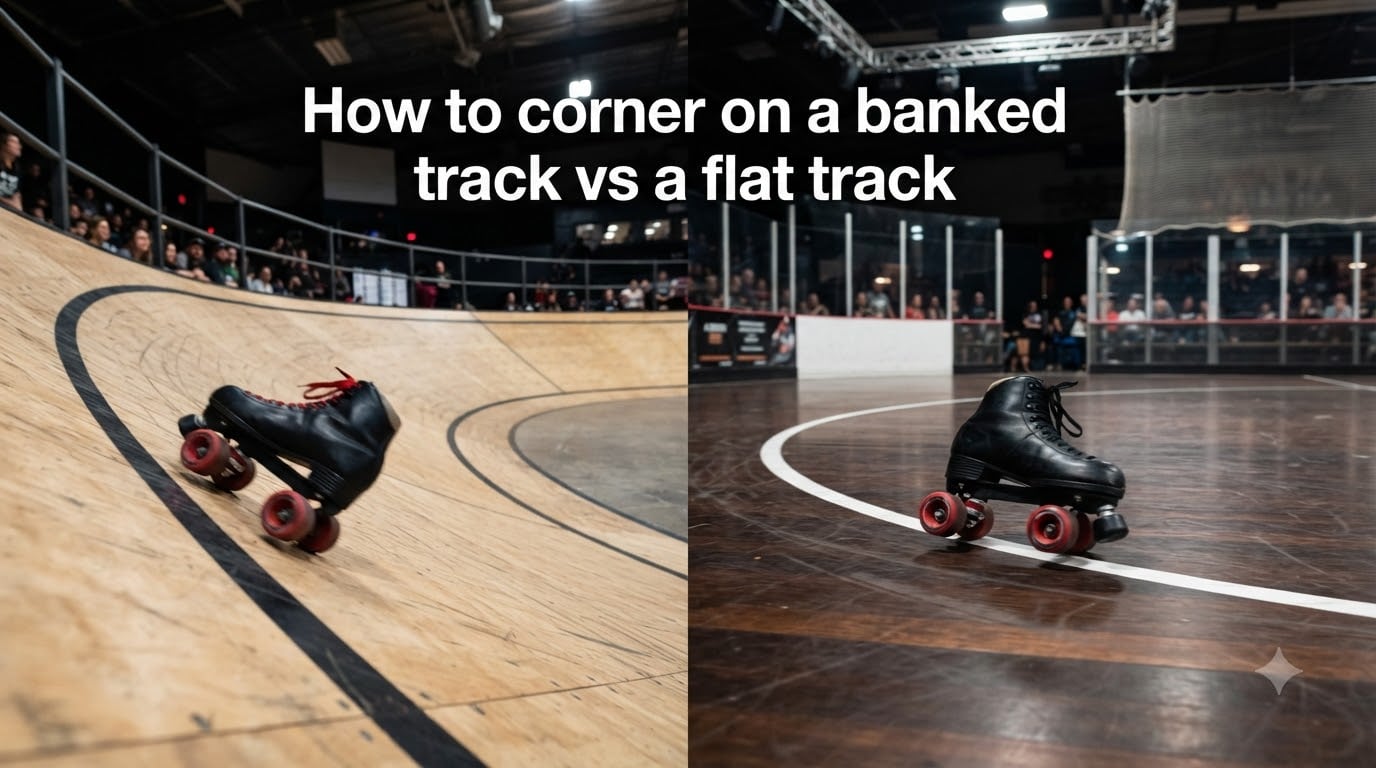 How to corner on a banked track vs a flat track