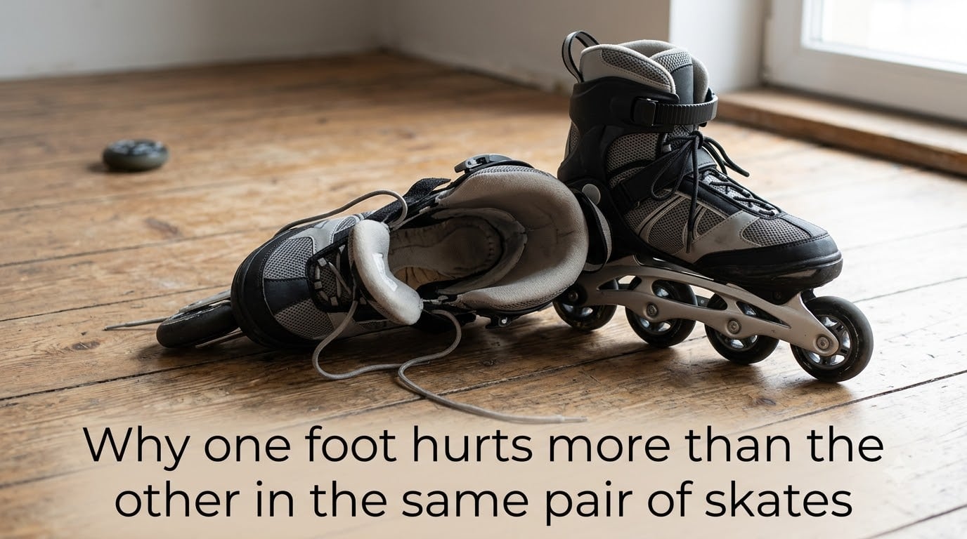 Why one foot hurts more than the other in the same pair of skates
