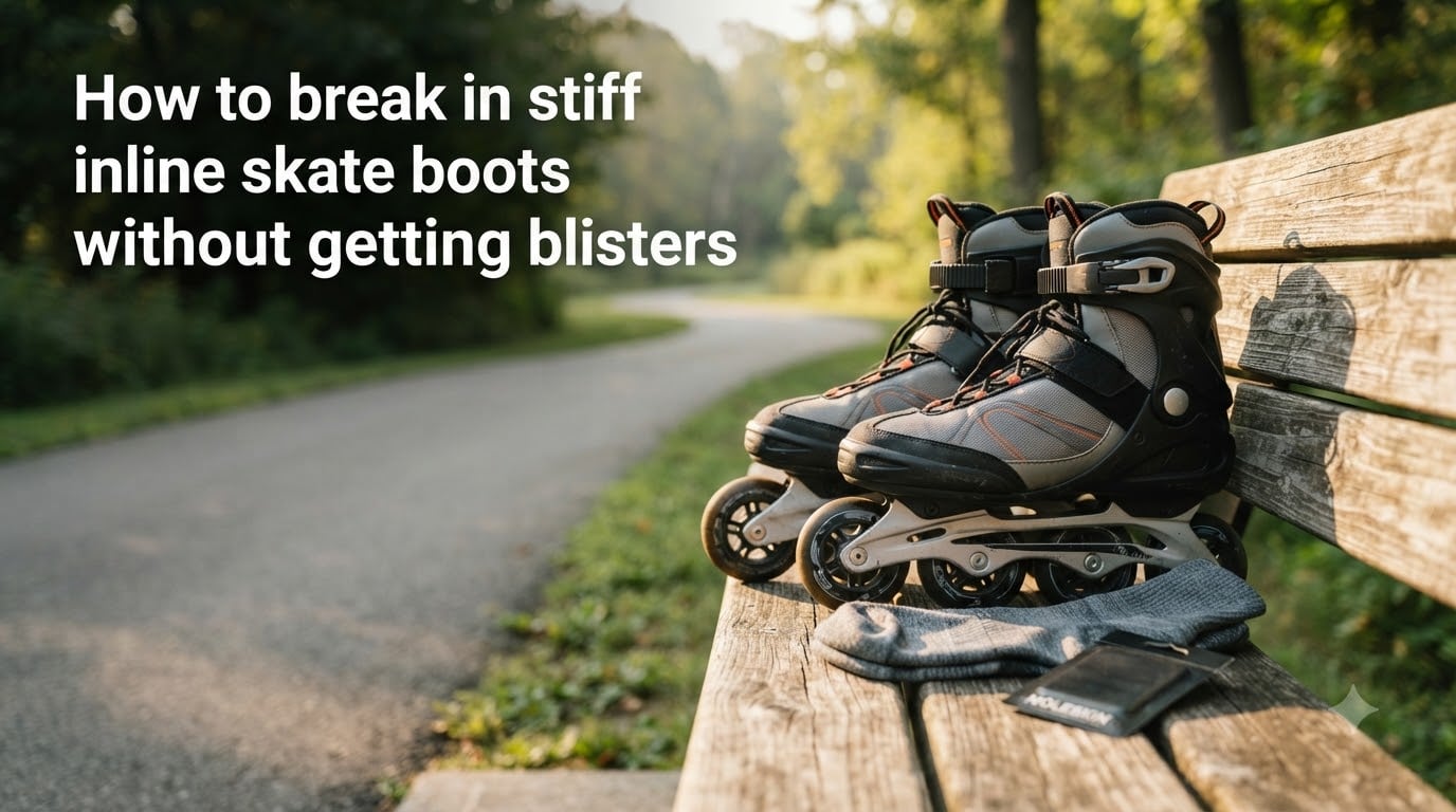 How to break in stiff inline skate boots without getting blisters