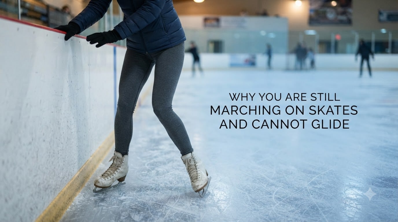 Why you are still marching on skates and cannot glide