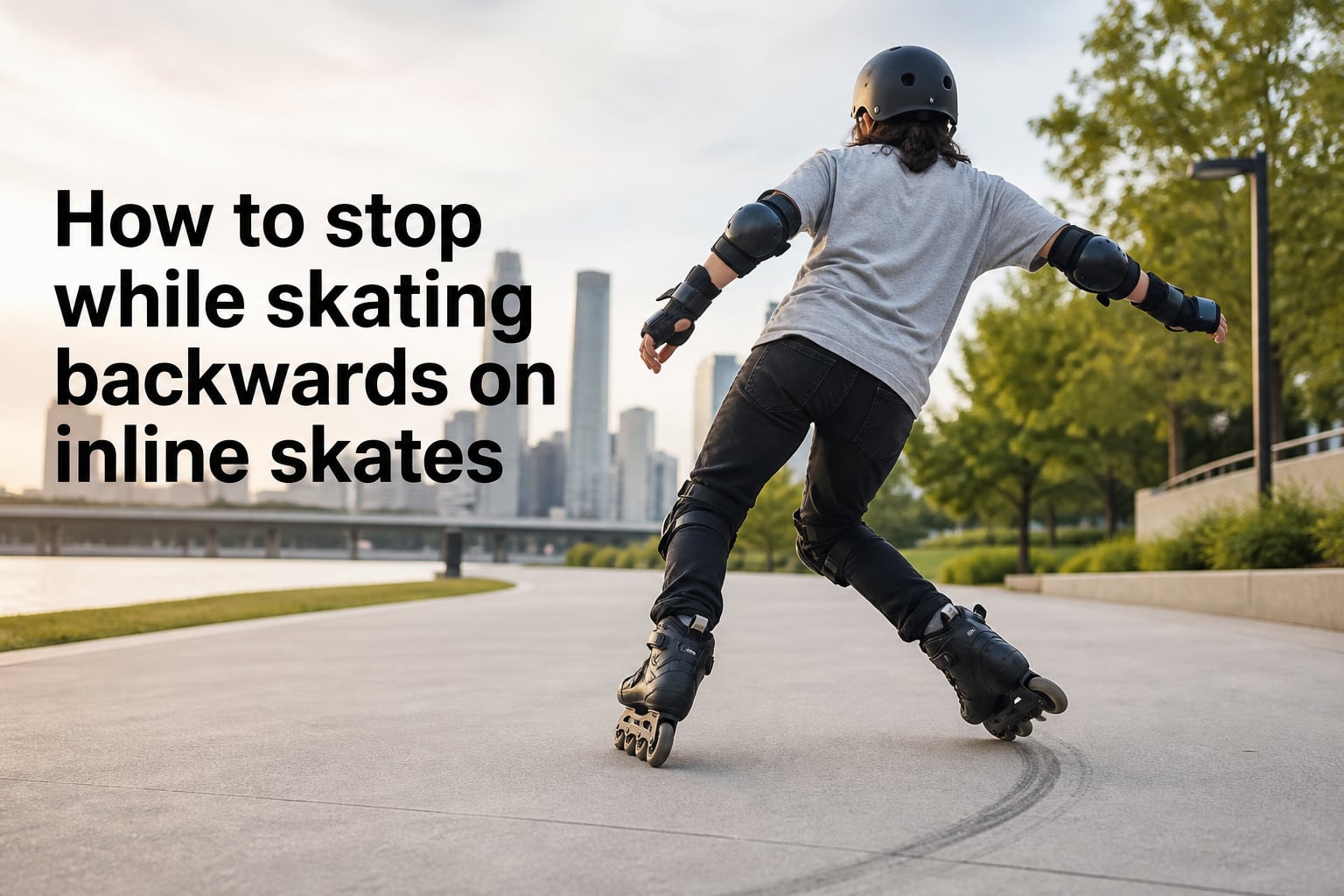 How to stop while skating backwards on inline skates