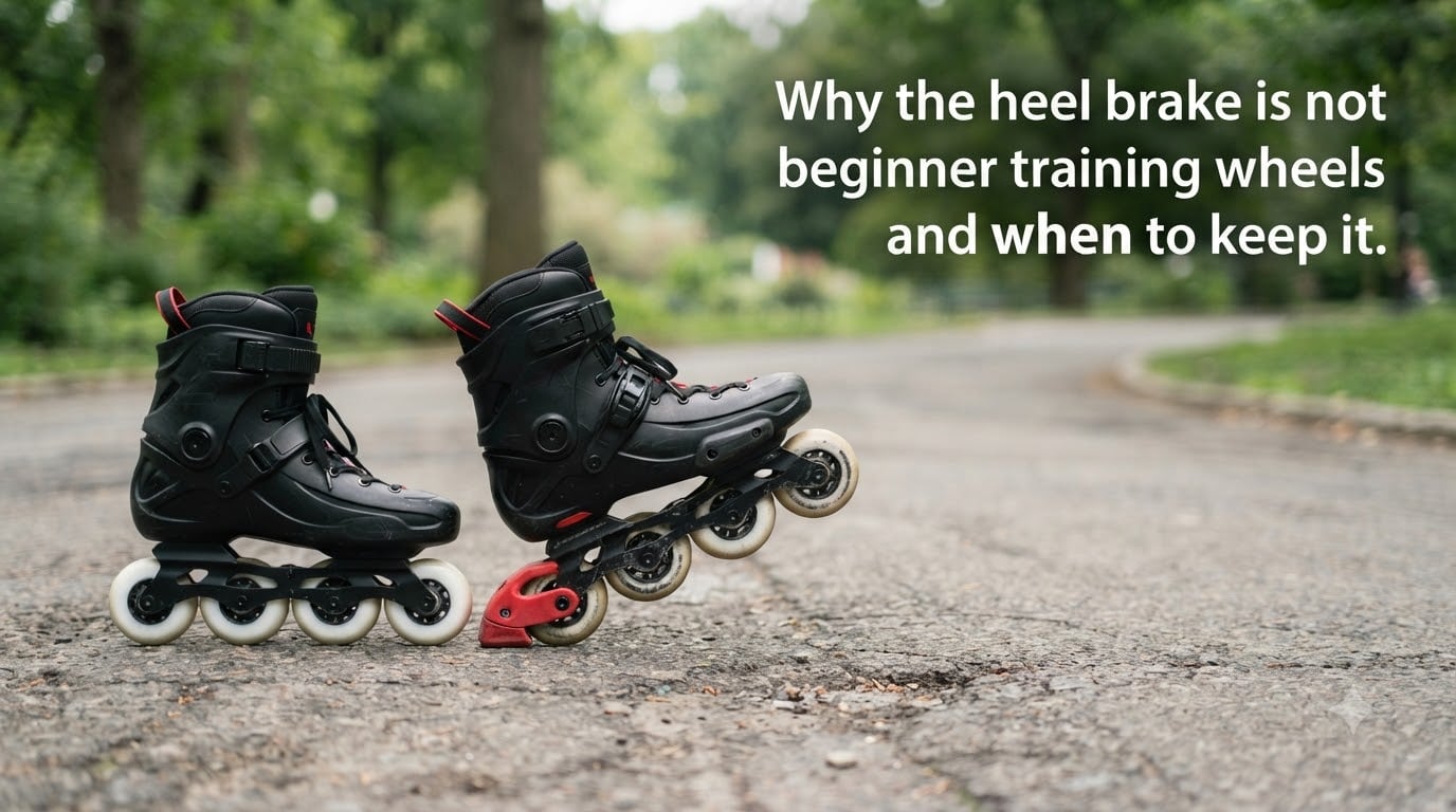 Why the heel brake is not beginner training wheels and when to keep it