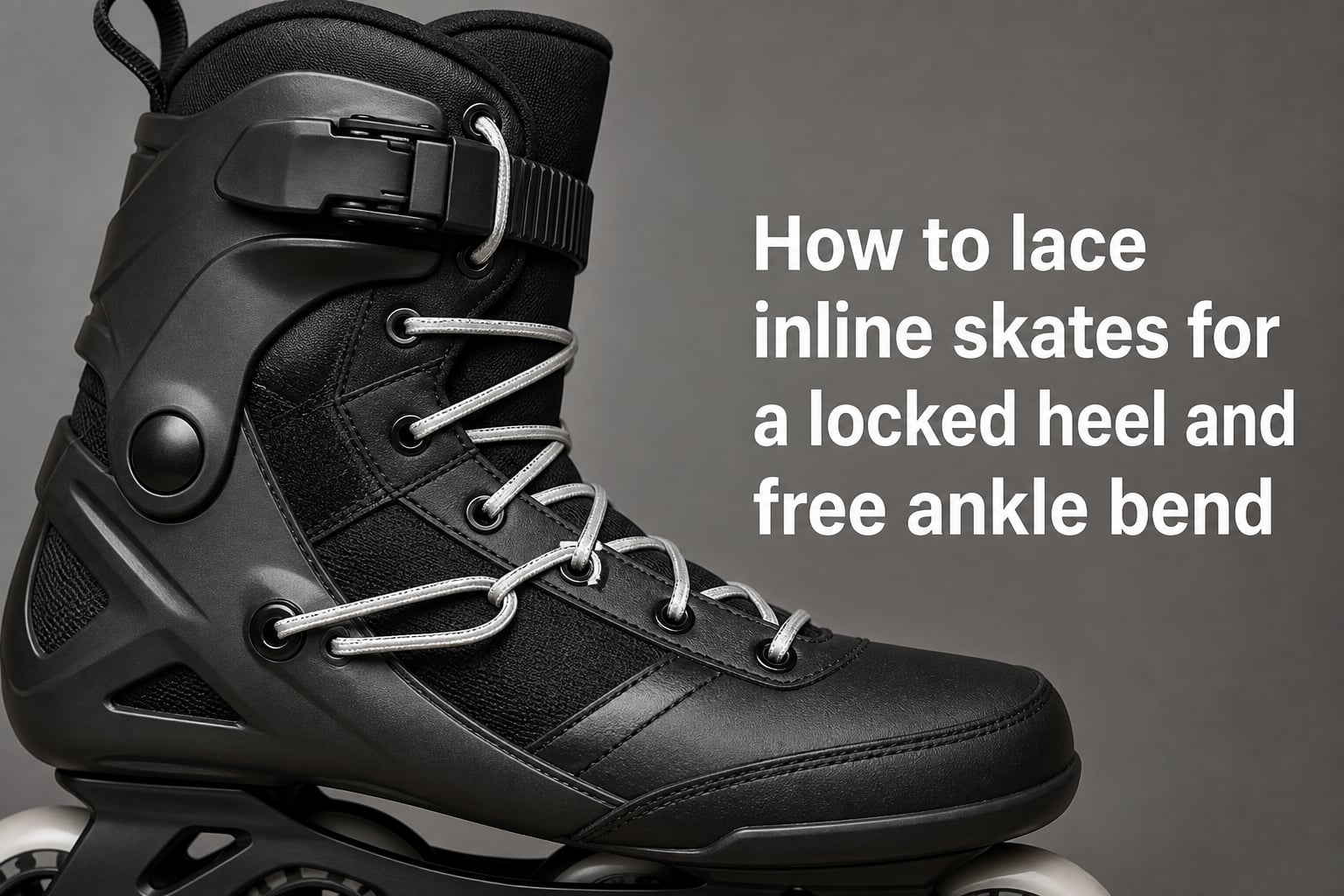 How to lace inline skates for a locked heel and free ankle bend