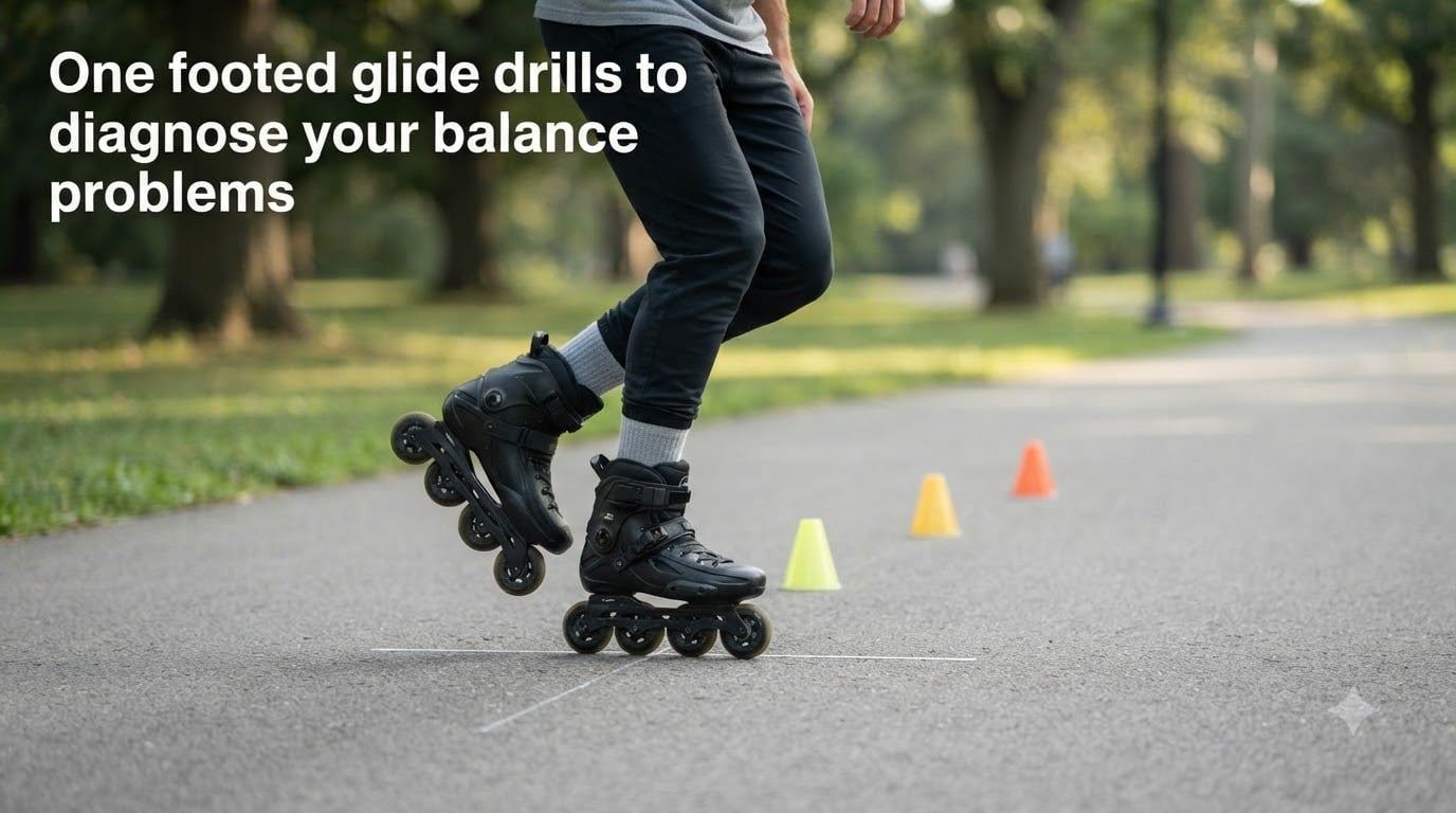 One footed glide drills to diagnose your balance problems