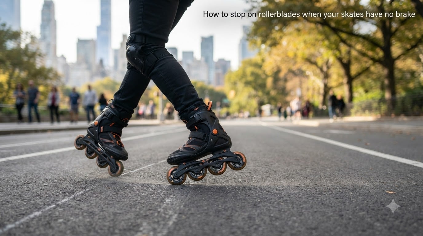 How to stop on rollerblades when your skates have no brake