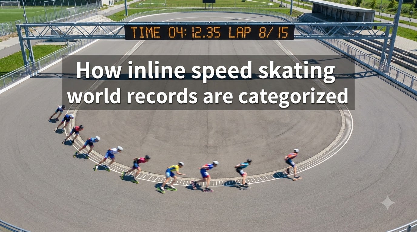 How inline speed skating world records are categorized